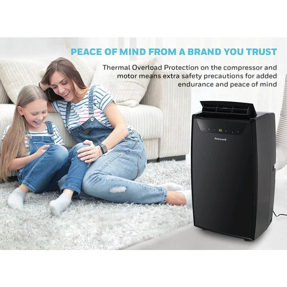 Honeywell MN1CFSBB8 11,000 BTU Portable Air Conditioner, Dehumidifier, Fan - Black - Image 4
