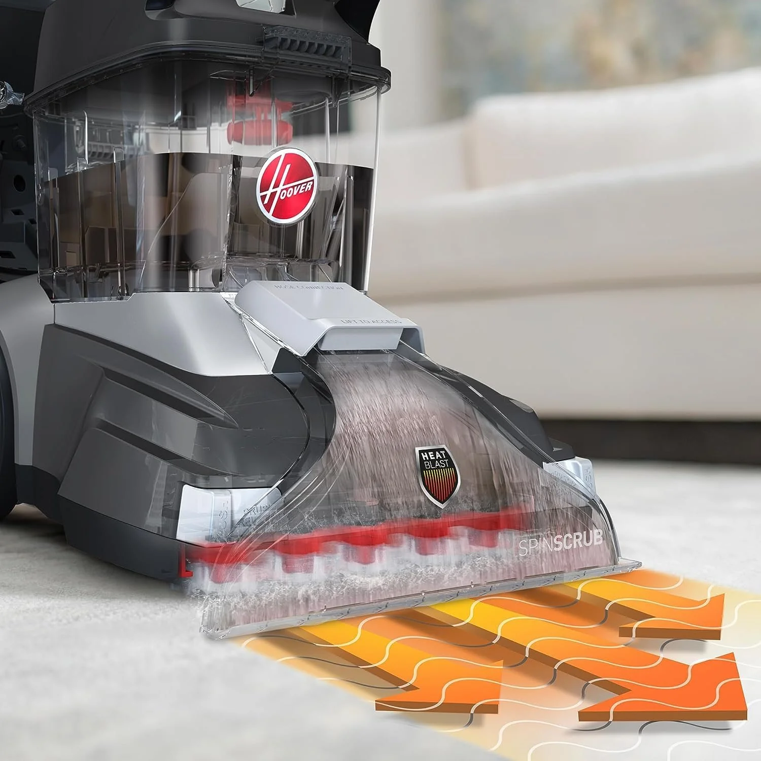 Hoover FH68002 Powerscrub XL Pet Carpet Cleaner Deep Clean, Shampoo - Refurbished - Image 5