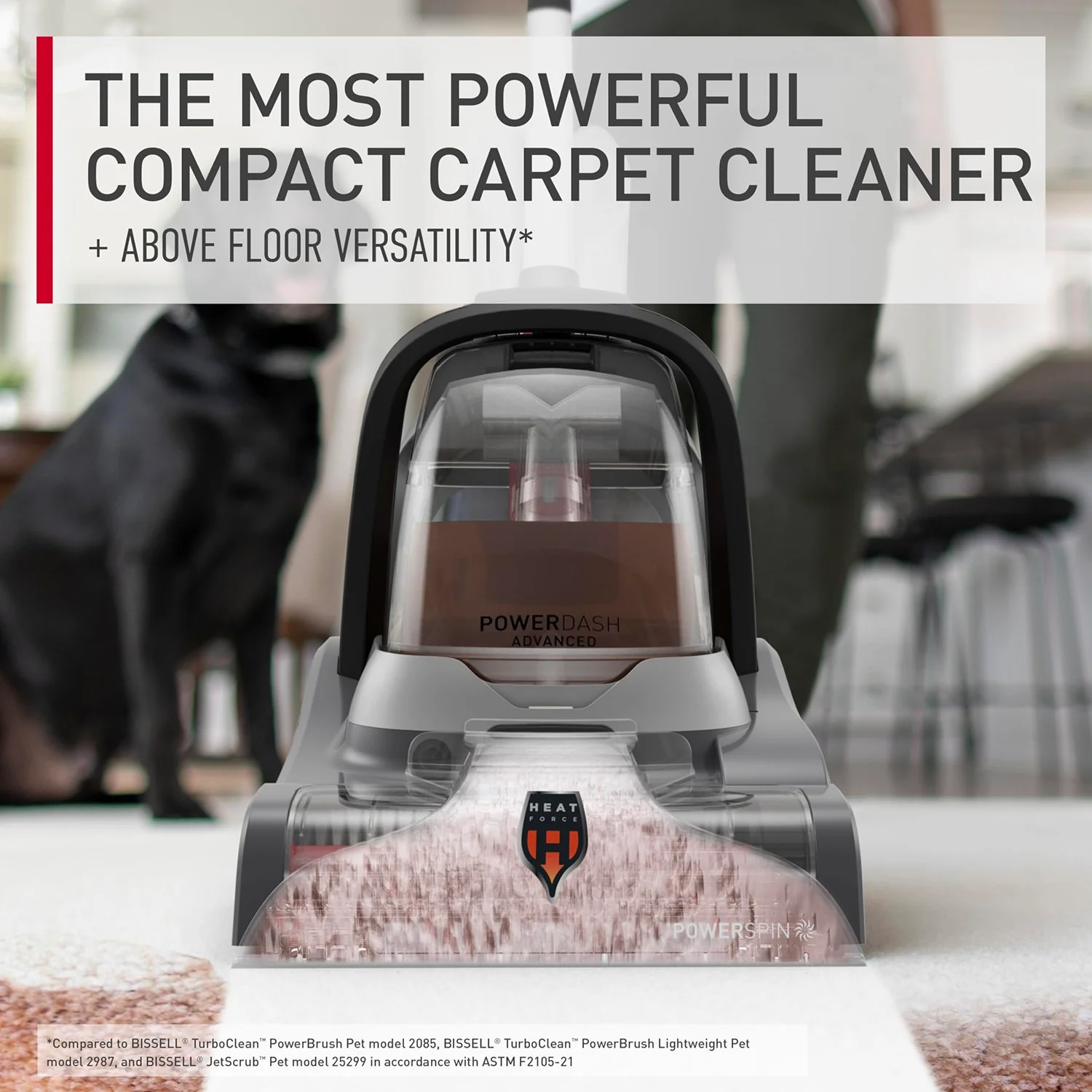 Hoover PowerDash Pet Advanced Compact Carpet Cleaner, Powerful Suction - Refurbished - Image 2