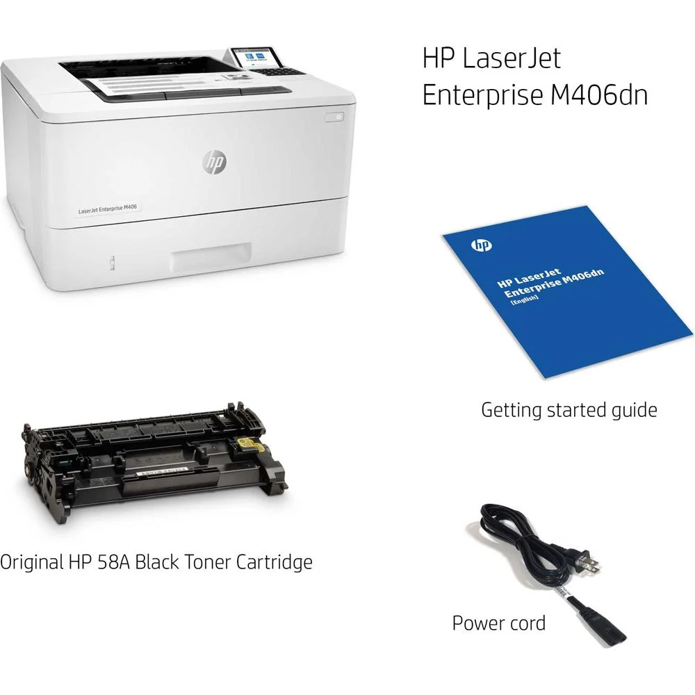 Hewlett Packard LaserJet Enterprise M406dn Monochrome Printer built-in Ethernet - Image 9