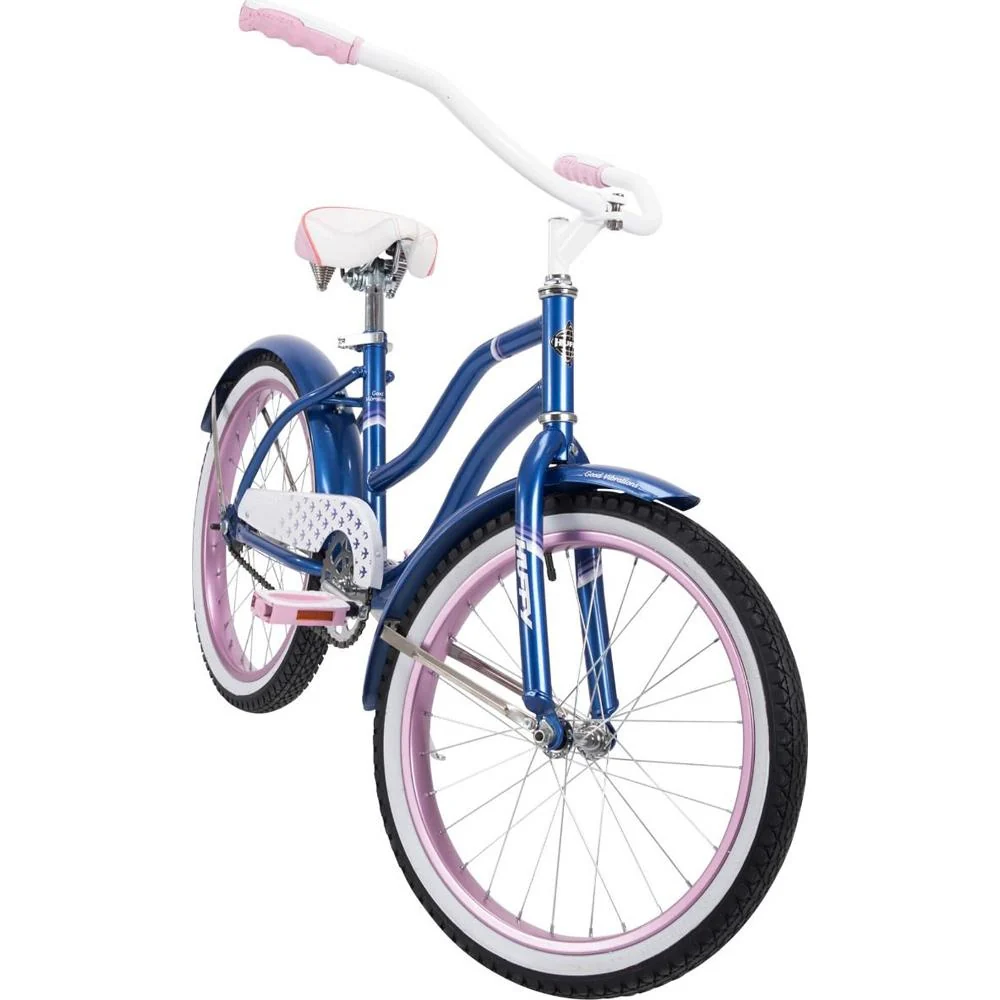 Huffy Good Vibrations Kid's Cruiser Bike, Purple 20-inch + Tool Kit + Bike Lock - Image 3