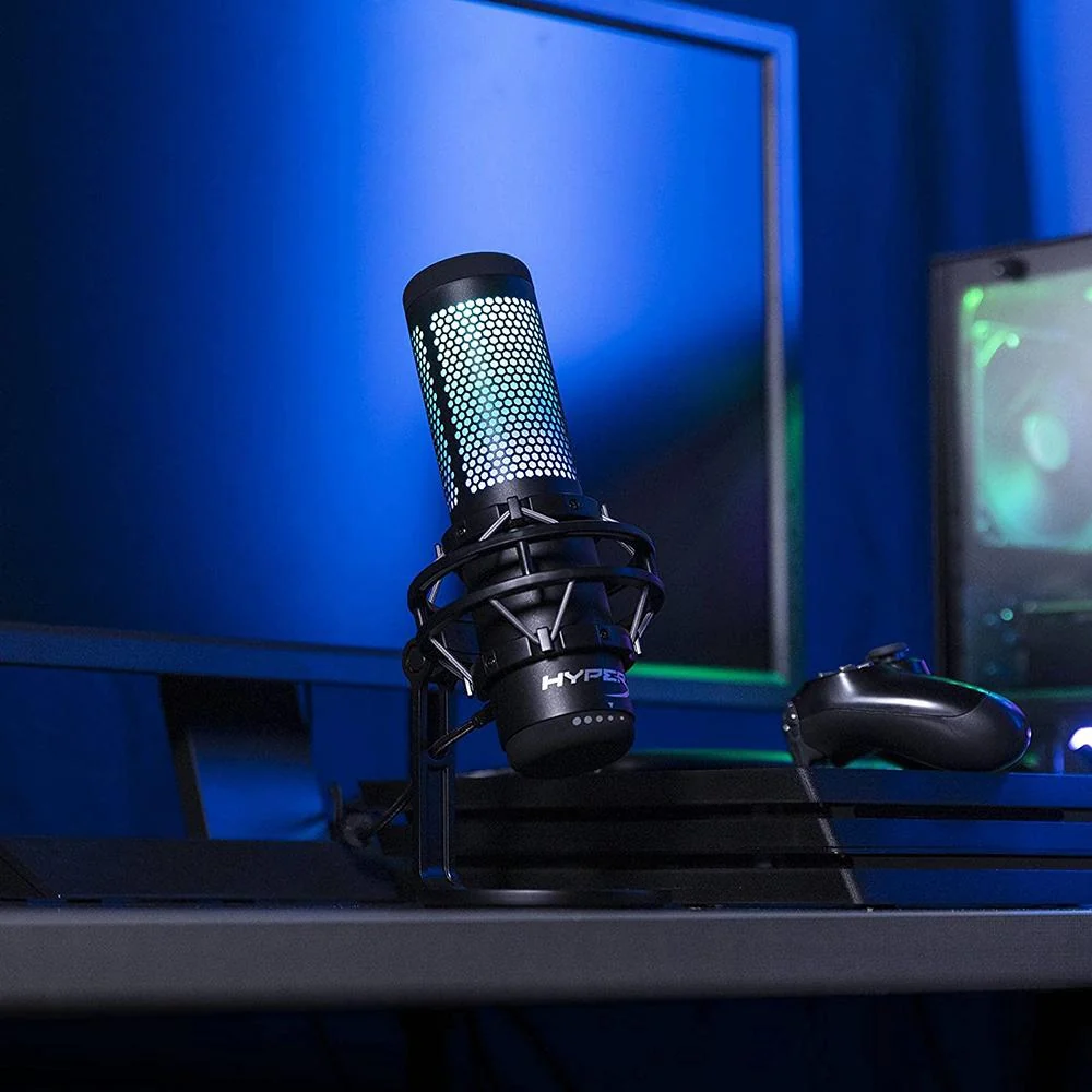 HyperX QuadCast S Standalone USB Condenser Microphone; Black/Grey - 4P5P7AA - Open Box - Image 9