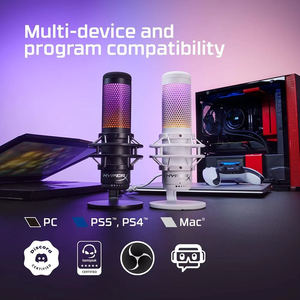 HyperX QuadCast S Standalone USB Condenser Microphone (Open Box) +1 Year Warranty - Image 7