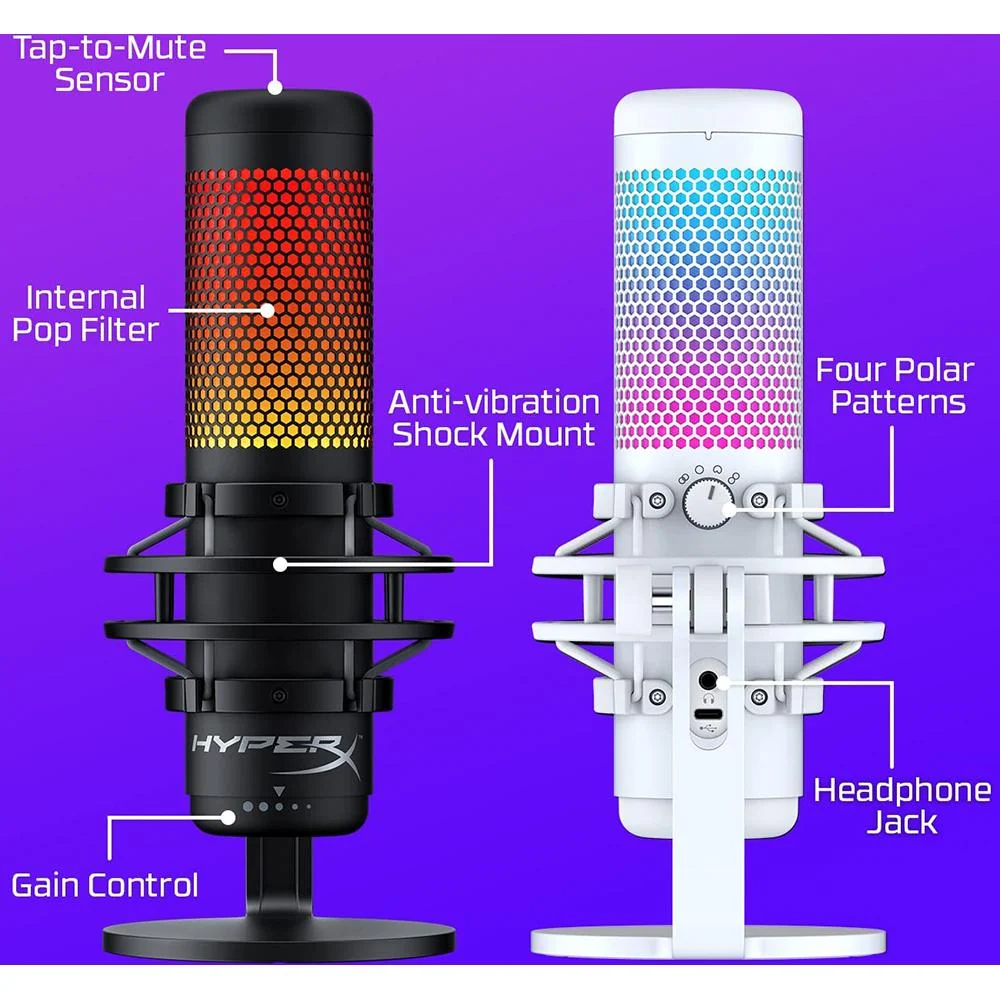 HyperX QuadCast S Standalone USB Condenser Microphone (Open Box) +1 Year Warranty - Image 8