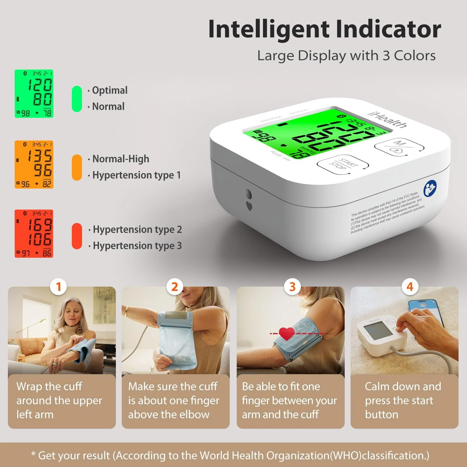 iHealth Track Blood Pressure Monitor - Bluetooth, Smart, Wide Range Cuff, iOS/Android - Image 3