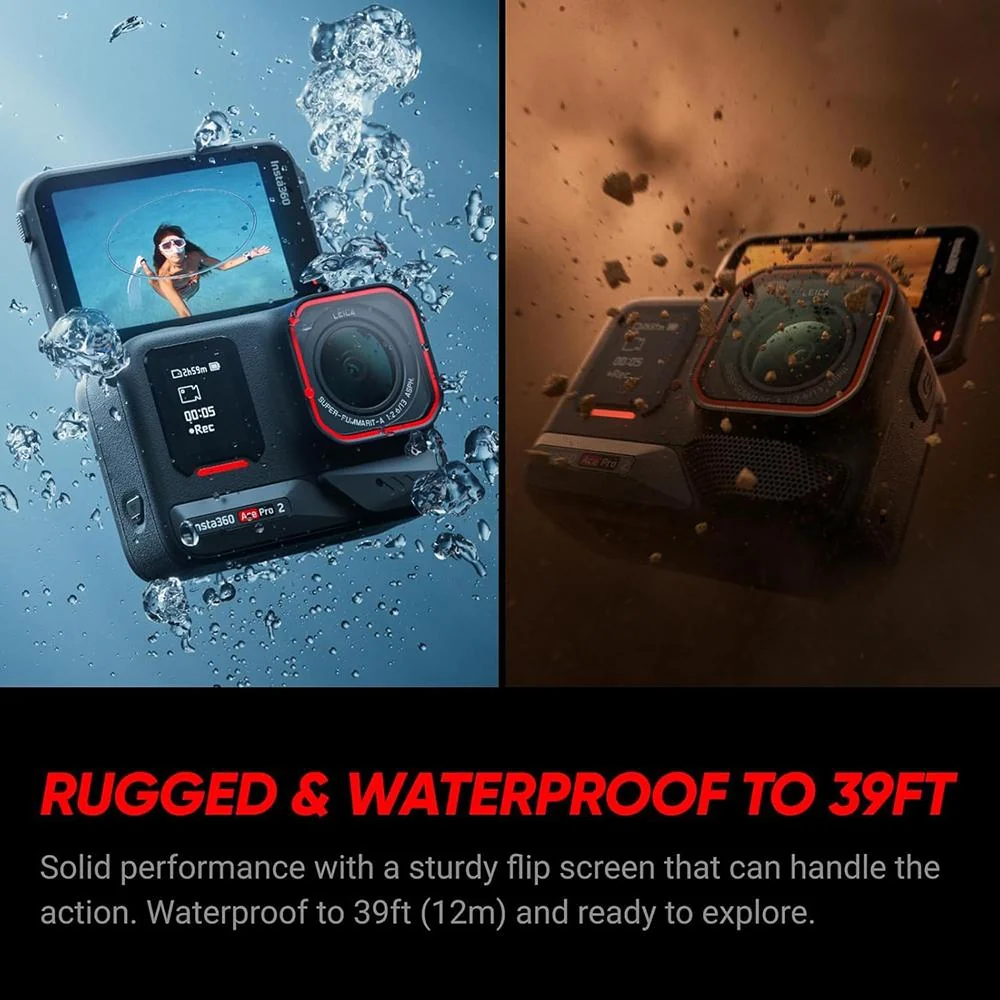Insta360 Ace Pro 2 8K Waterproof Action Camera Dual Battery + Accessories Bundle - Image 6