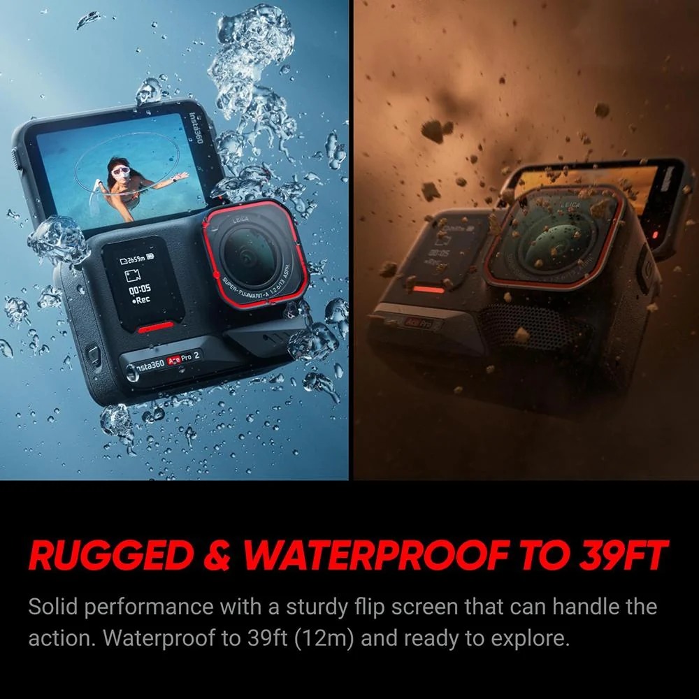 Insta360 Ace Pro 2 8K Waterproof Action Camera Standard Bundle with Super Bundle Pack - Image 4