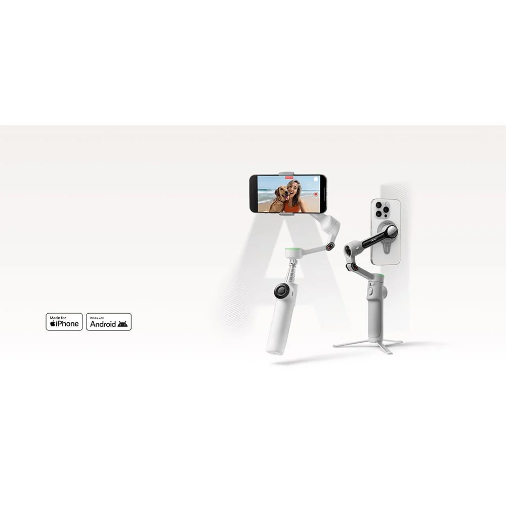 Insta360 Flow 2 Pro AI-Powered Smartphone Gimbal Stabilizer, Grey - Open Box - Image 9