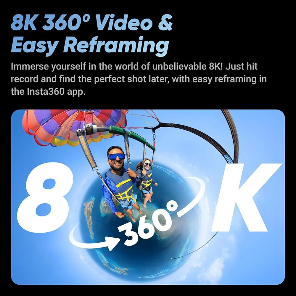 Insta360 Waterproof Tiny 2.7K Action Camera in Black - CINSABMA - Open Box - Image 2