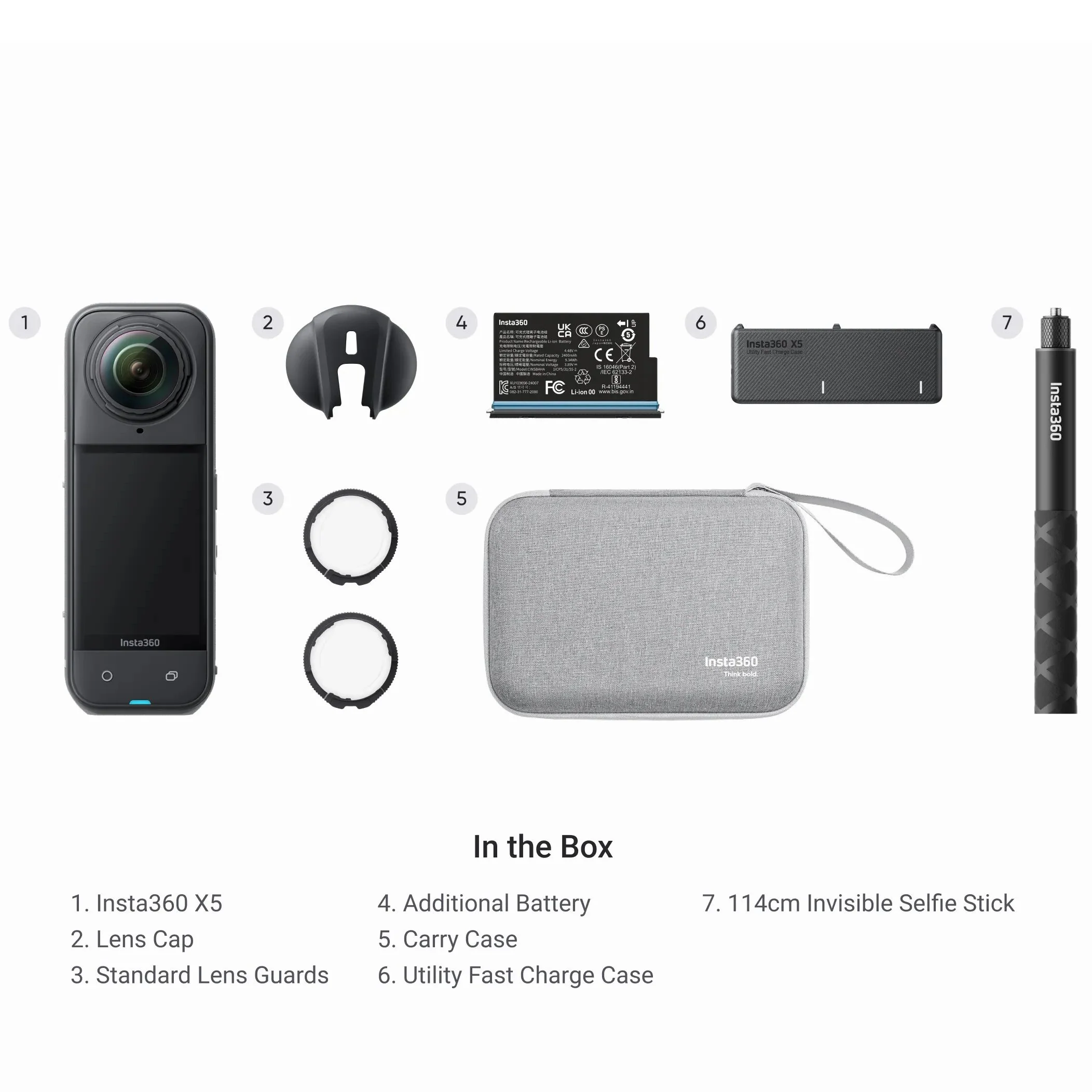 Insta360 X5 Essentials Bundle, 8K30fps 360 Camera Wi-Fi Waterproof, PureVideo AI - Image 2