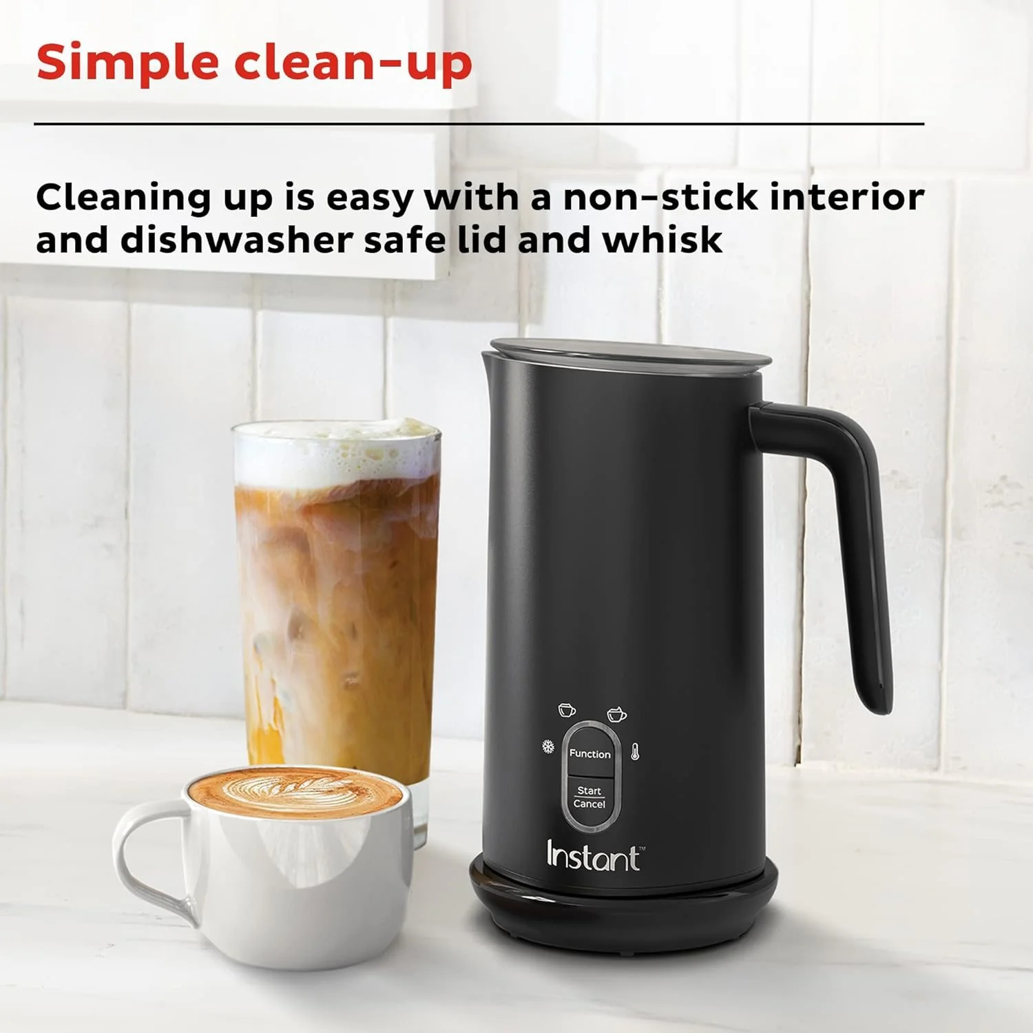 Instant Pot 4-in-1 Milk Frother/Steamer, Black - Refurbished - Image 4
