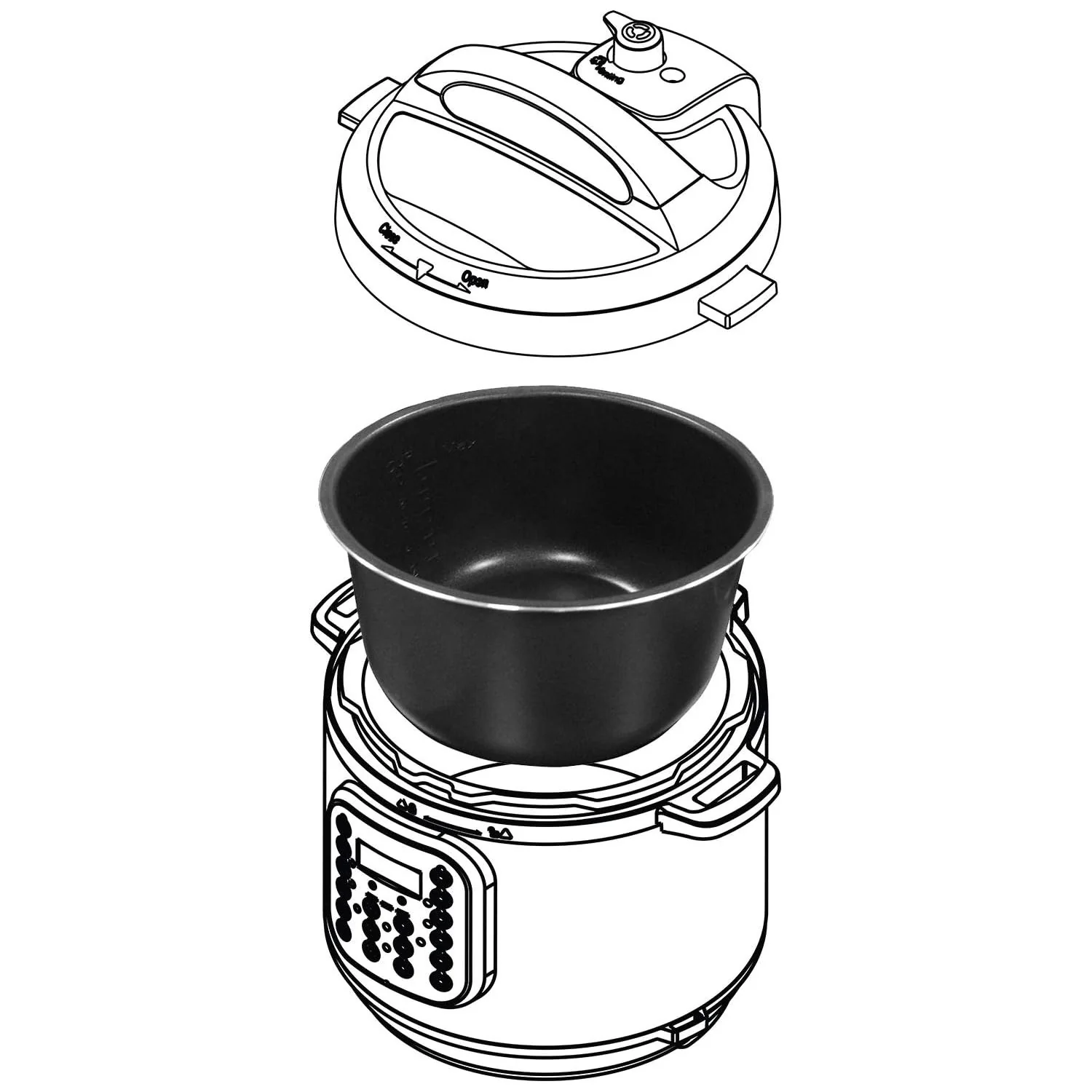 Instant Pot Ceramic Inner Cooking Pot 6-Qt, Non-Stick Coated, Rice Cooker (Refurbished) - Image 5