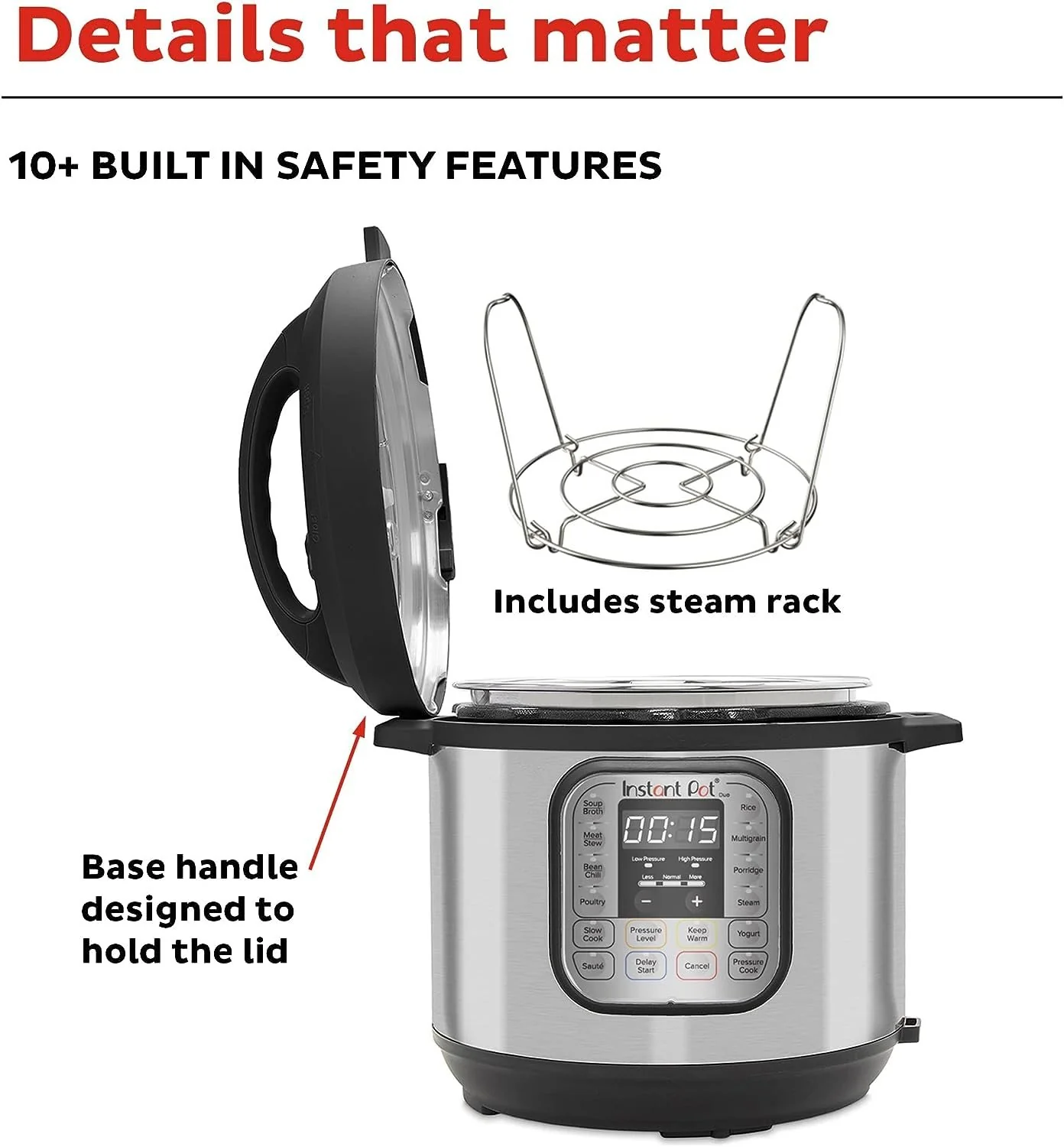 Instant Pot Duo 7-in-1 8 Quart Electric Pressure Cooker (Refurbished) - Image 5