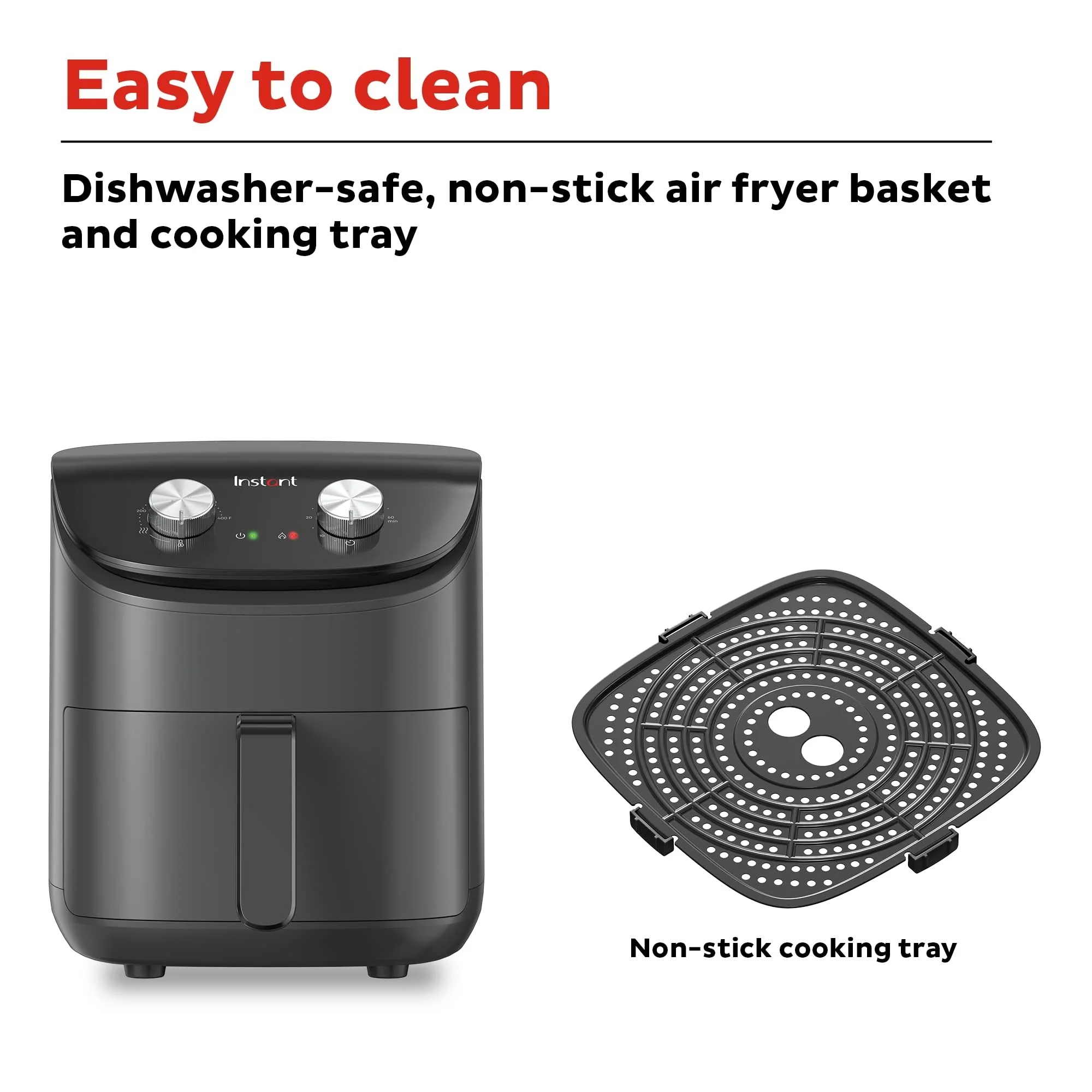 Instant Pot Essentials 4QT Air Fryer with EvenCrisp Technology, Black - Image 5