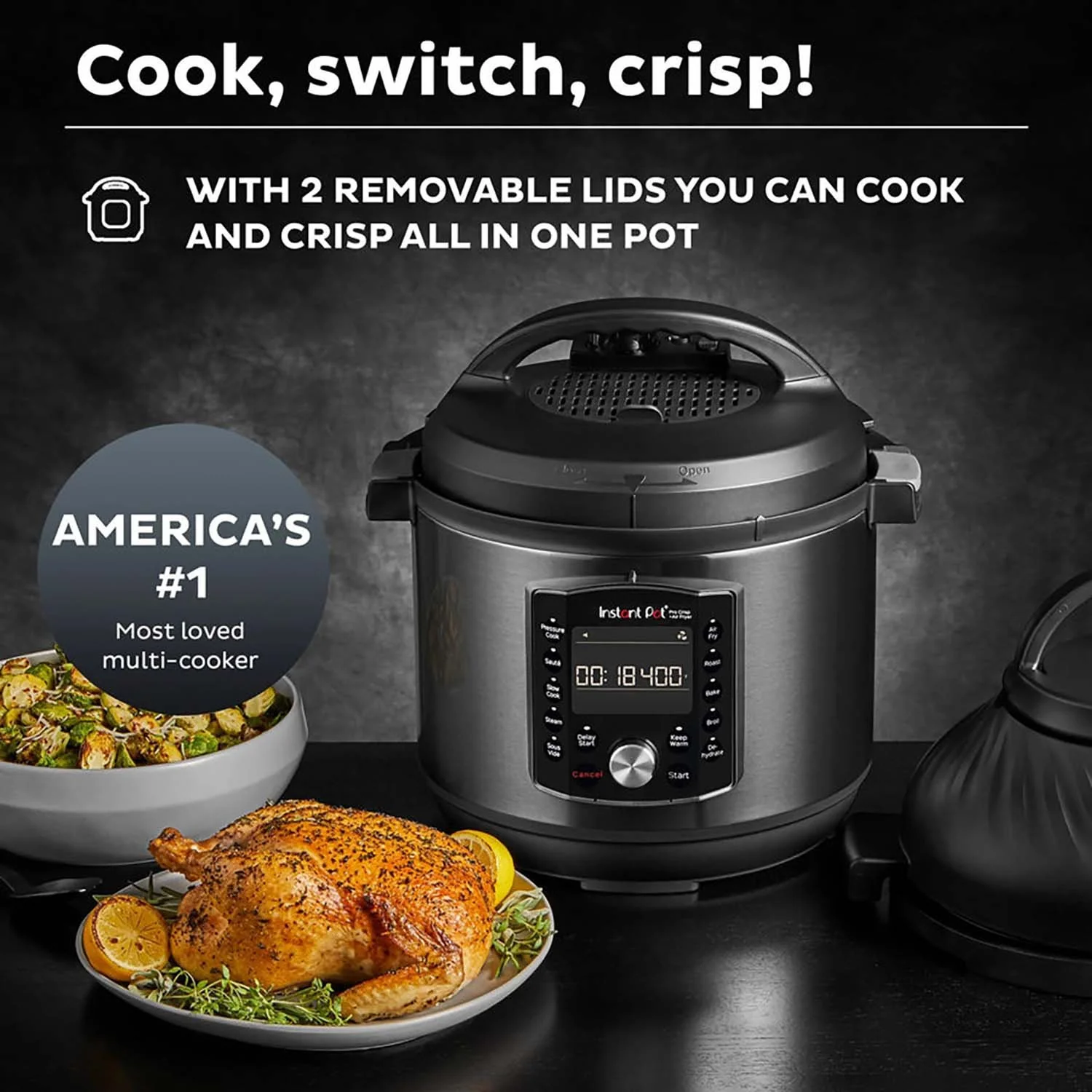 Instant Pot Pro Crisp & Air Fryer 8-quart Multi-Use Pressure Cooker & Air Fryer(Refurbished) - Image 3