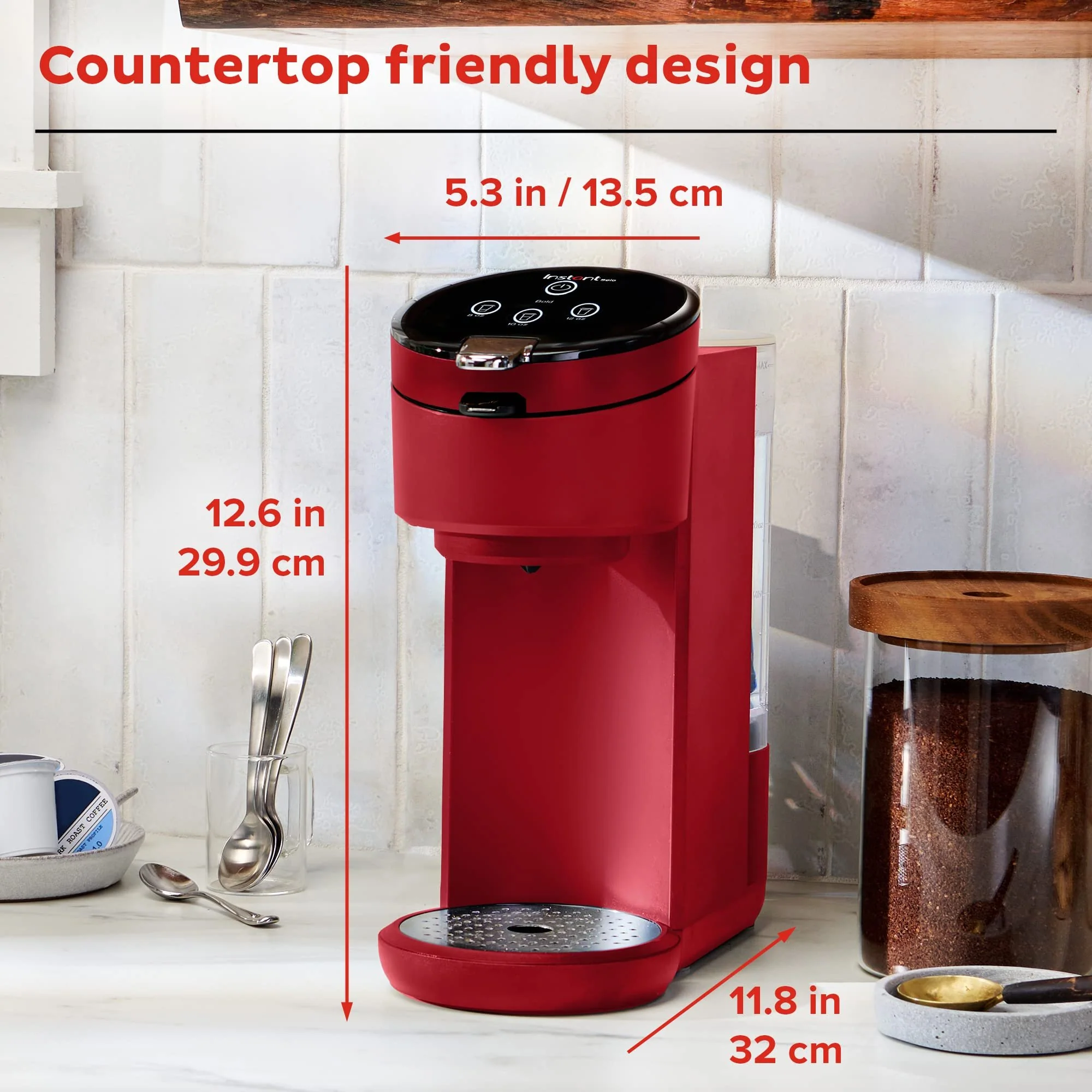 Instant Pot Solo Single Serve Coffee Maker, From the Makers of Pot, Maroon (Refurbished) - Image 7
