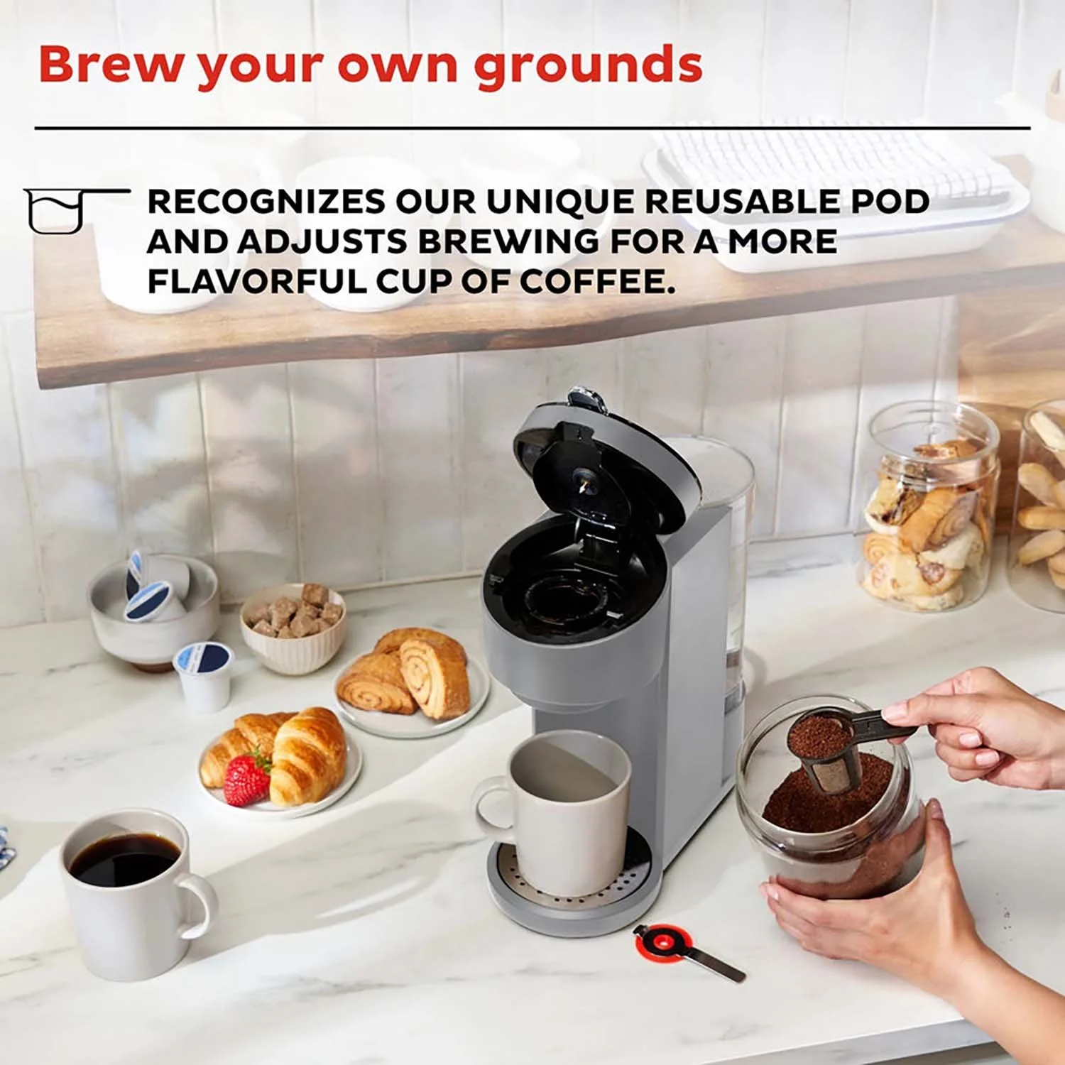 Instant Pot Solo Single-Serve Coffee Maker, Ground Coffee and Pod Coffee Maker (Refurbished) - Image 4