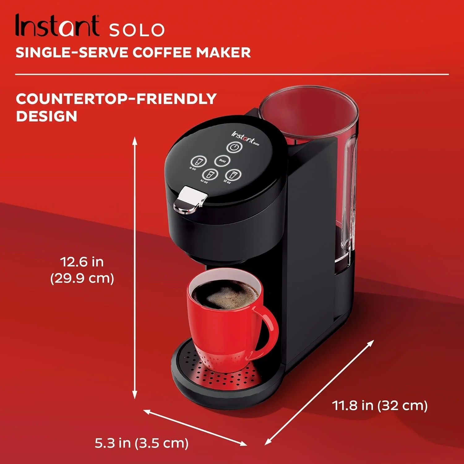 Instant Pot Solo Single-Serve Coffee Maker, Ground/Pod, Black - Factory Refurbished - Image 5