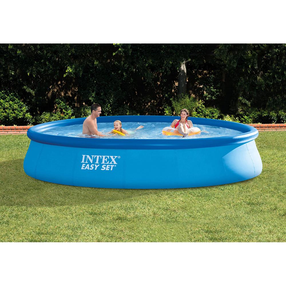 Intex 28157EH Easy Set Inflatable Pool Set (15' x 33") + Deluxe Pool Skimmer - Image 12