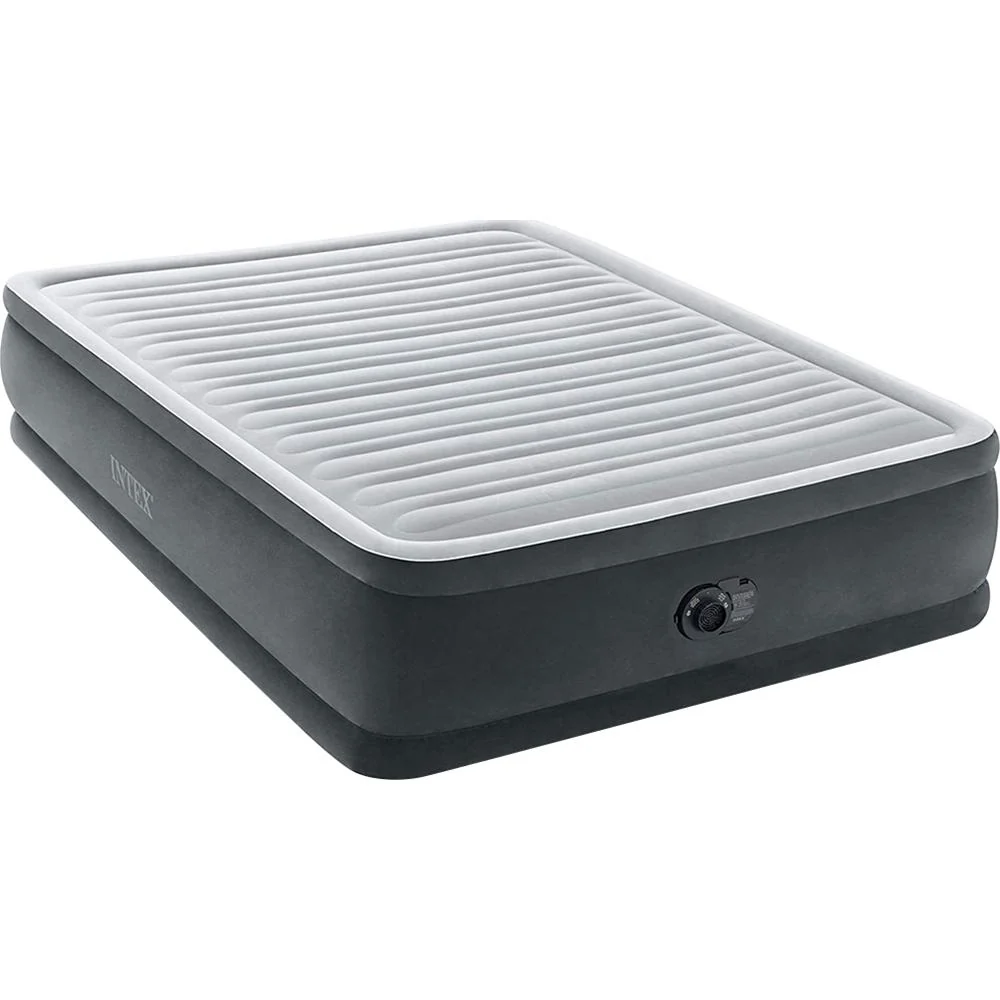 Intex Comfort Plush Elevated DuraBeam Airbed w/ Internal Electric Pump (18 Inch Queen)