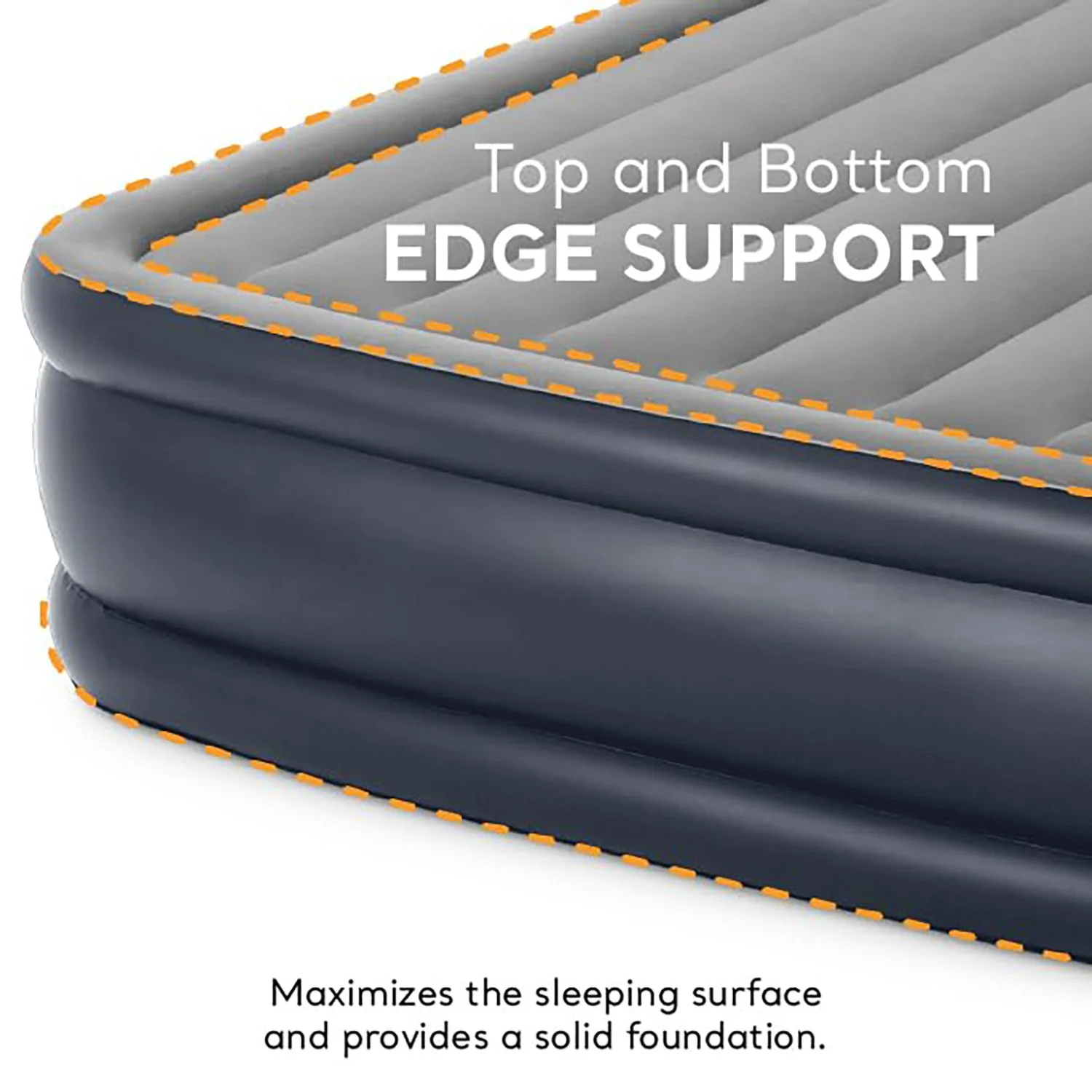 Intex Dura-Beam Plus Deluxe Pillow Rest Air Mattress, 16.5in Bed Height, Queen Size - Image 8