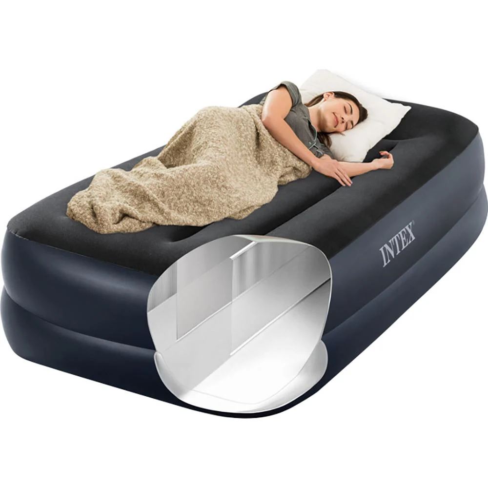 Intex Dura-Beam Standard Series Air Mattress w/ Built-in Pillow & Pump Open Box - Image 10
