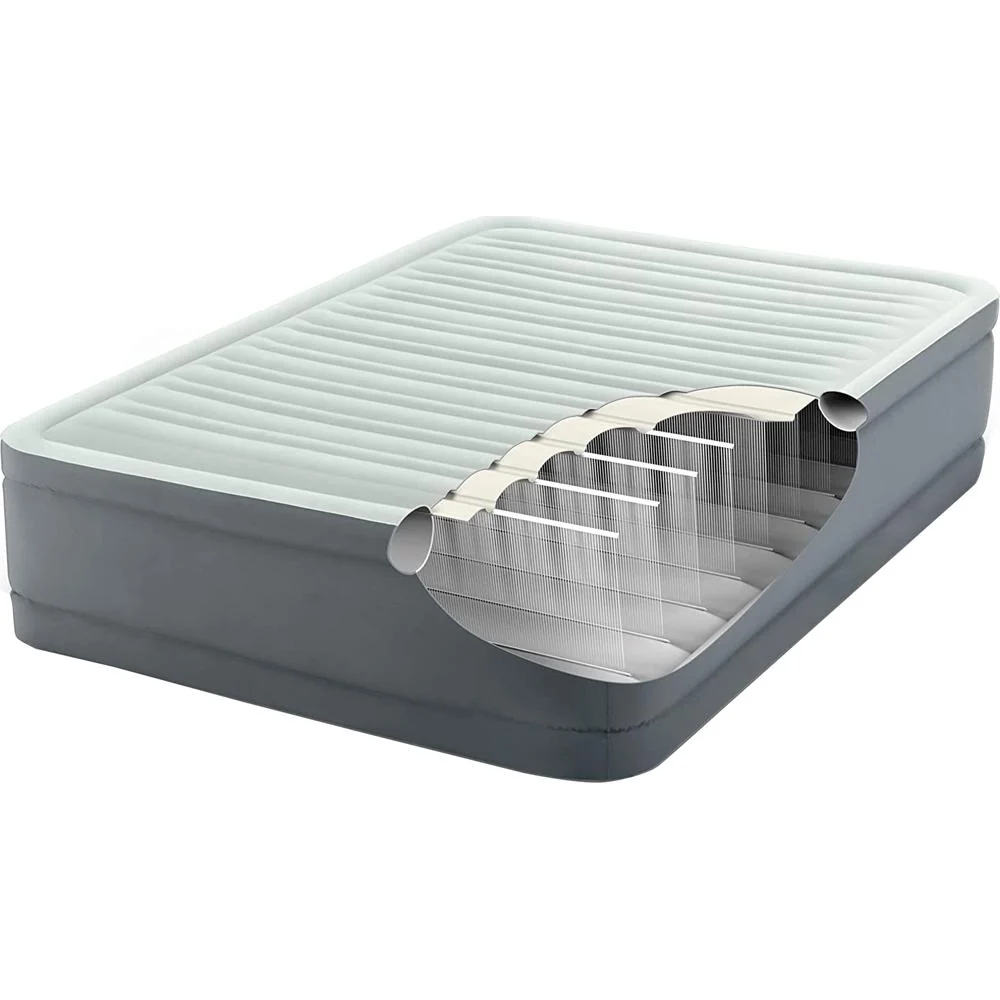 Intex PremAire I Fiber-Tech Dura Beam Air Mattress with Built-in Pump, Full - Image 7