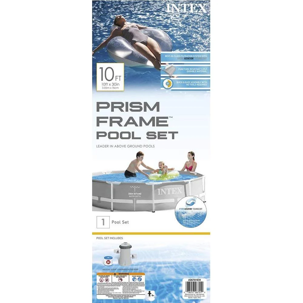 Intex Prism Frame Pool Set with Filter Pump 10ft x 30in - 26701EH - Image 6