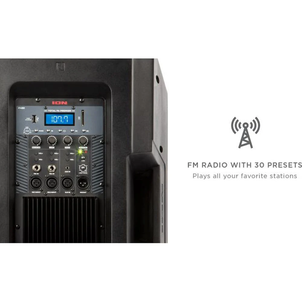 Ion Audio Total PA Premier High Power Bluetooth PA System with Lights - Open Box - Image 11