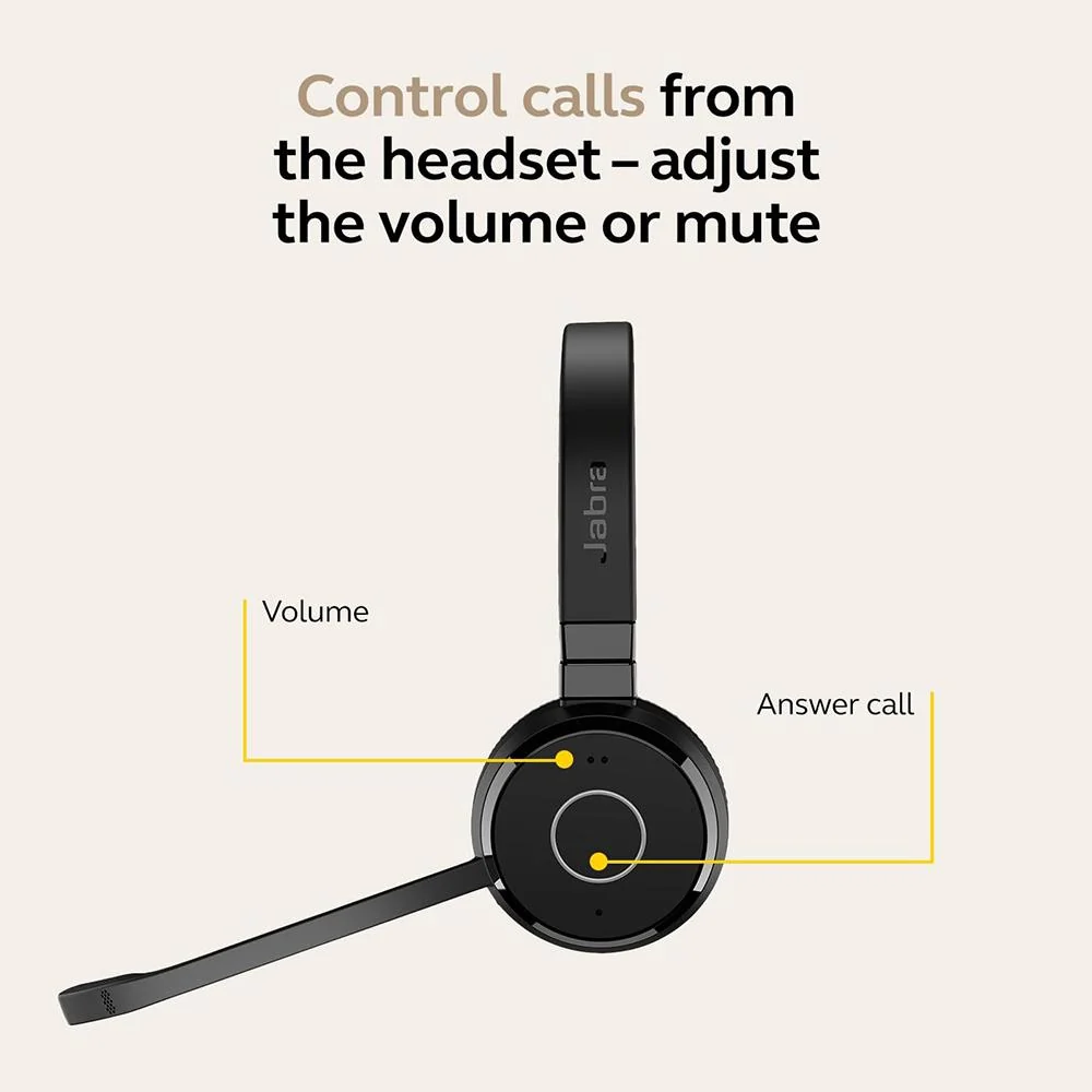 Jabra Evolve 65 TE (Third Edition) Wireless Dual-Ear Headset - 6699-833-499-01 - Image 3