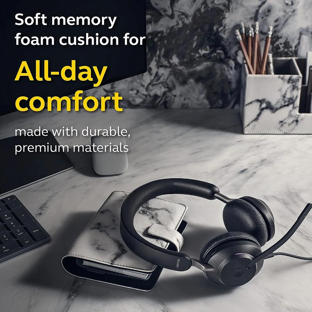 JABRA Evolve2 40 UC Wired Headphones; USB-C; Stereo; Black - Open Box - Image 10