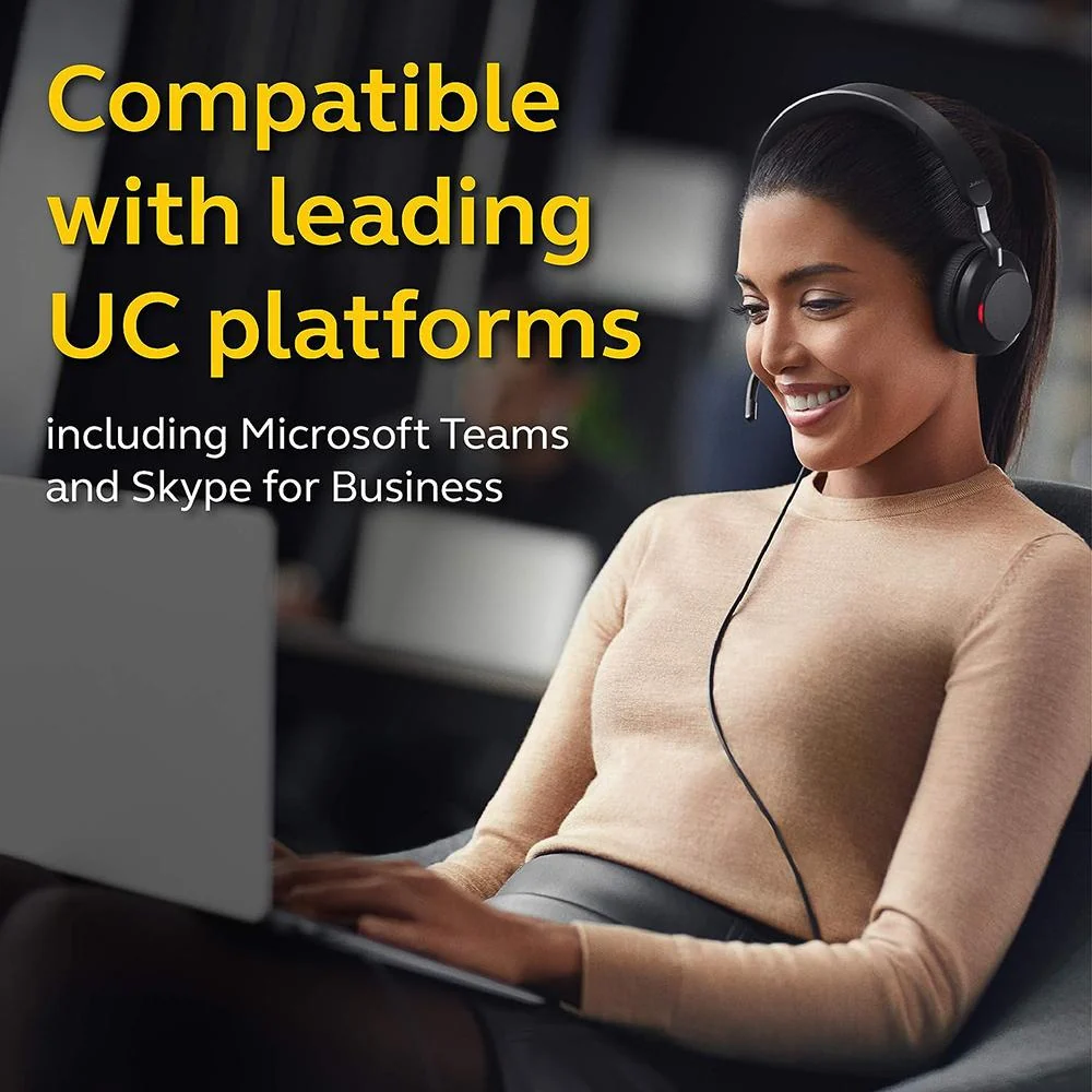 JABRA Evolve2 40 UC Wired Headphones; USB-C; Stereo Black  (Open Box) +1 Year Warranty - Image 12