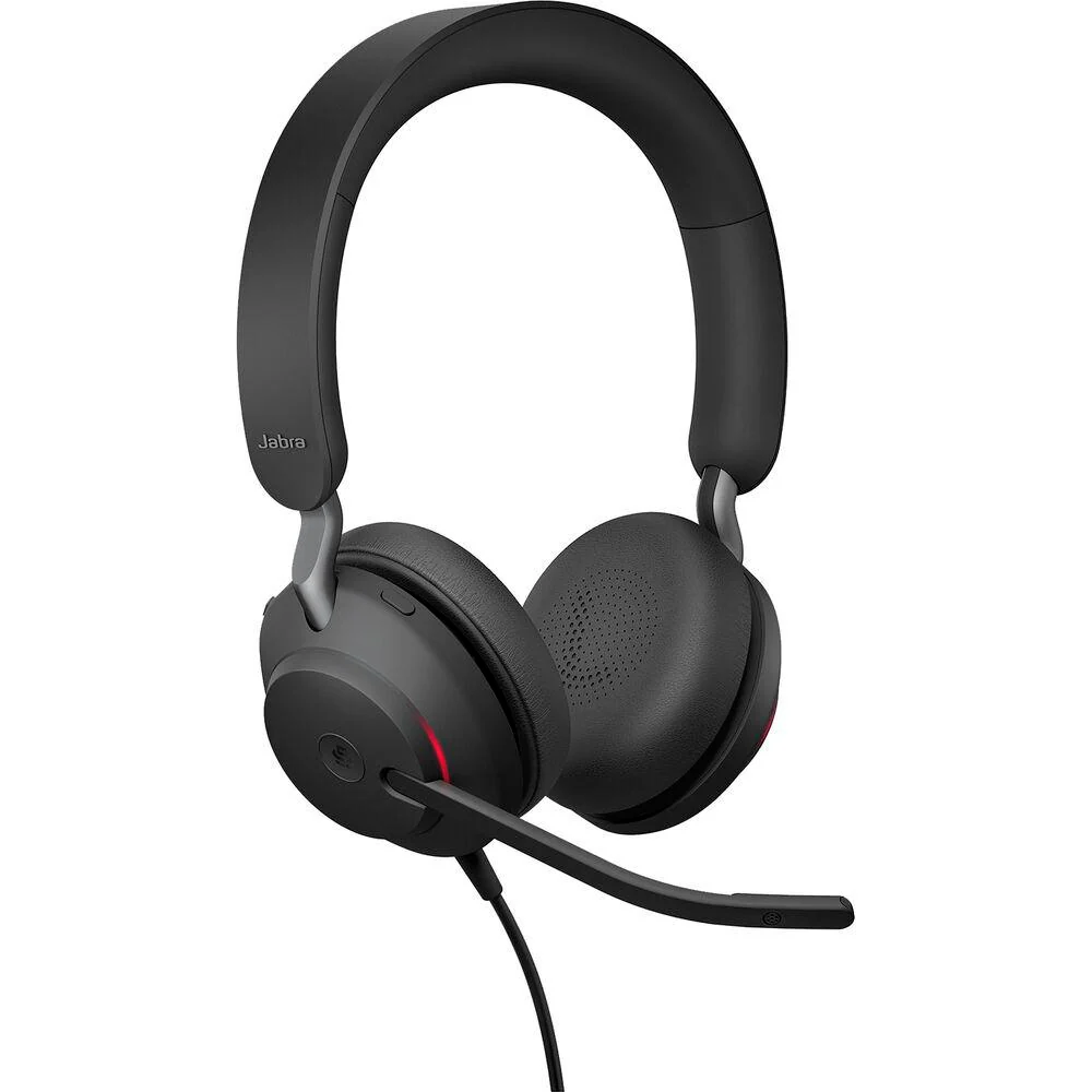JABRA Evolve2 40 UC Wired Headphones; USB-C; Stereo Black  (Open Box) +1 Year Warranty - Image 2