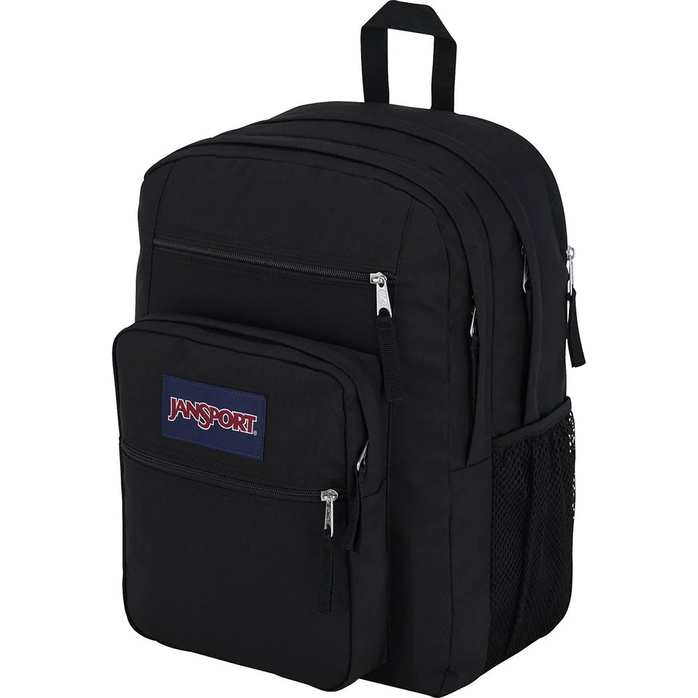 JanSport Big Student Backpack with 15" Laptop Sleeve, 2 Compartments, Handle, Black - Image 2