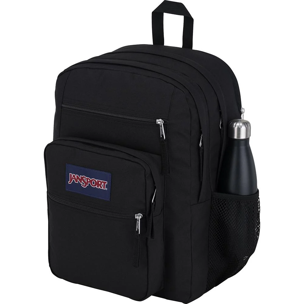 JanSport Big Student Backpack with 15" Laptop Sleeve, 2 Compartments, Handle, Black - Image 3
