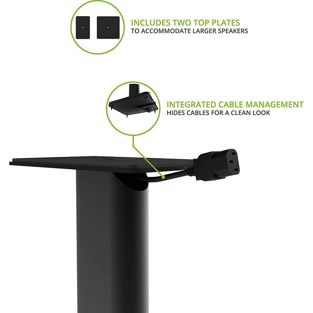 Kanto SP26PL Pair of 26" Black Speaker Floor Stands - Image 8