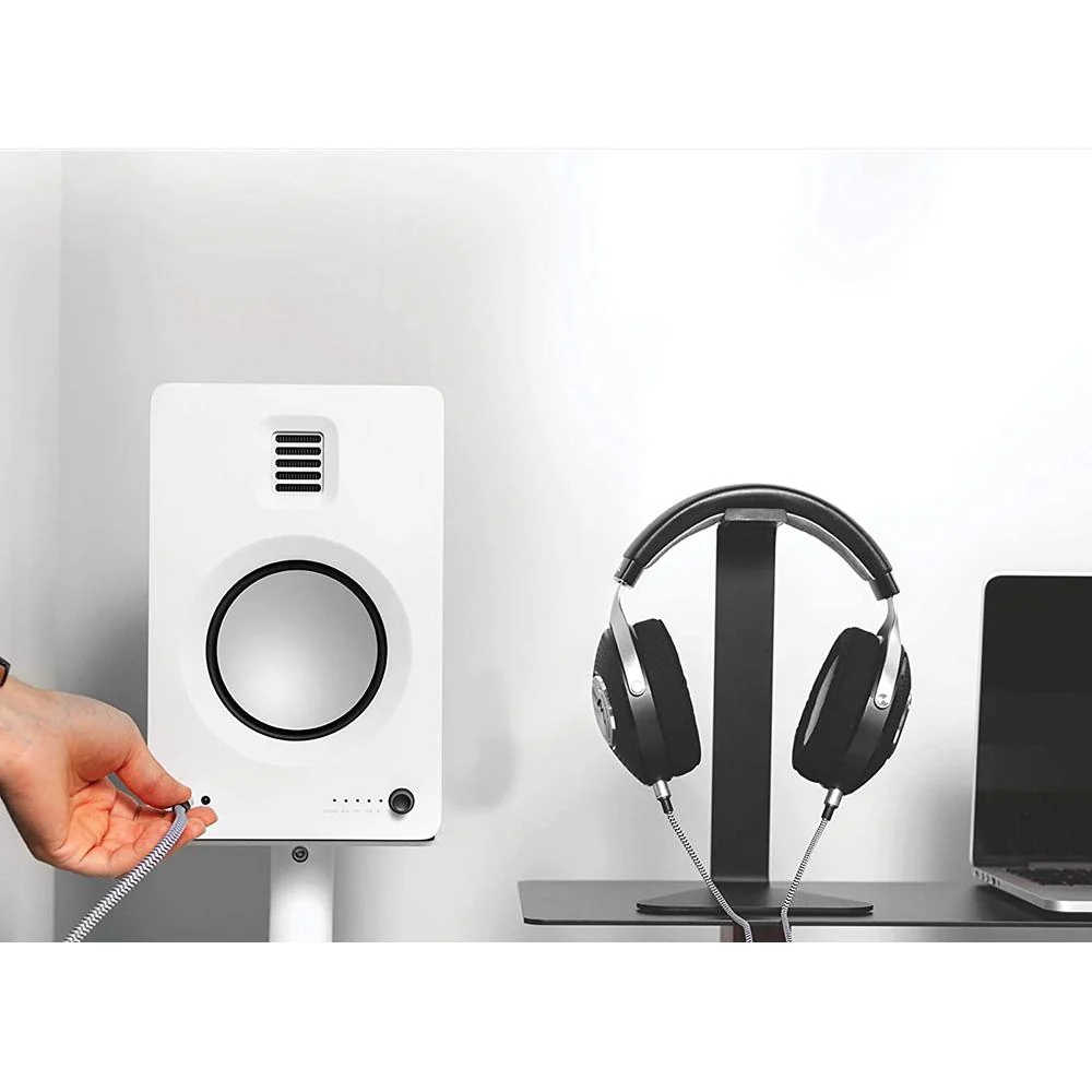 Kanto TUK Premium Bluetooth Powered Speakers Matte White / Blanc - with RCA cable - Image 9