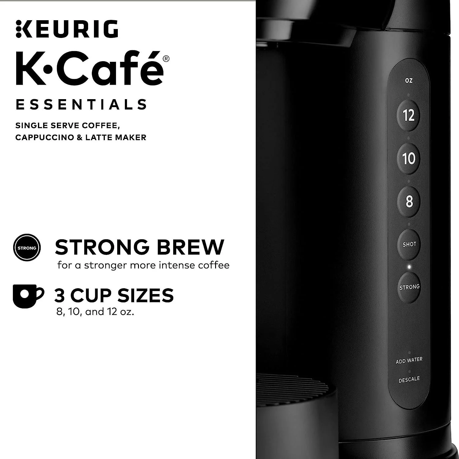Keurig K-Cafe Essentials Single Serve K-Cup Coffee Maker - Factory Refurbished - Image 8