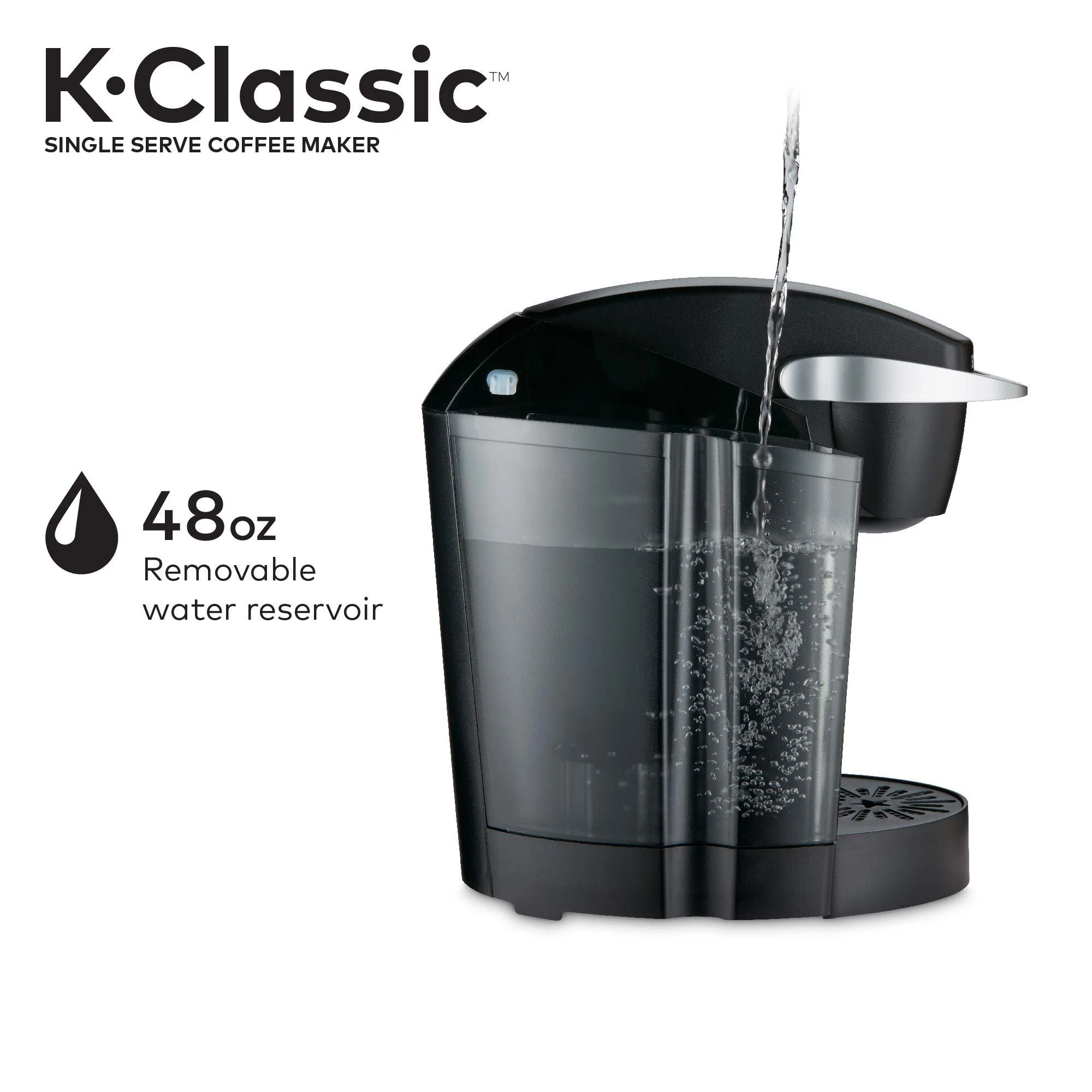Keurig K-Classic Coffee Maker, Single Serve K-Cup Brewer, 6-10oz, Black, Refurbished - Image 6