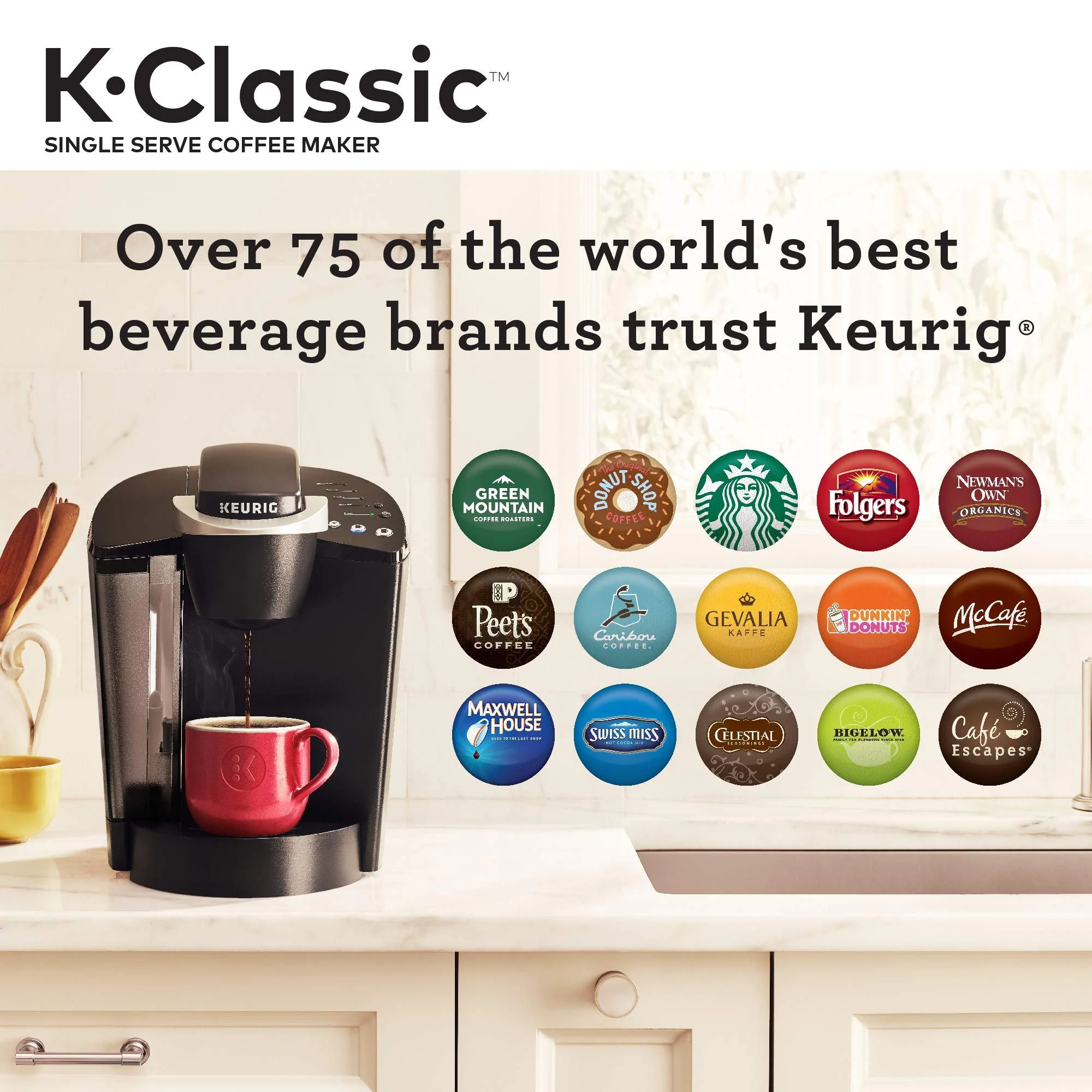 Keurig K-Classic Coffee Maker, Single Serve K-Cup Brewer, 6-10oz, Black, Refurbished - Image 7