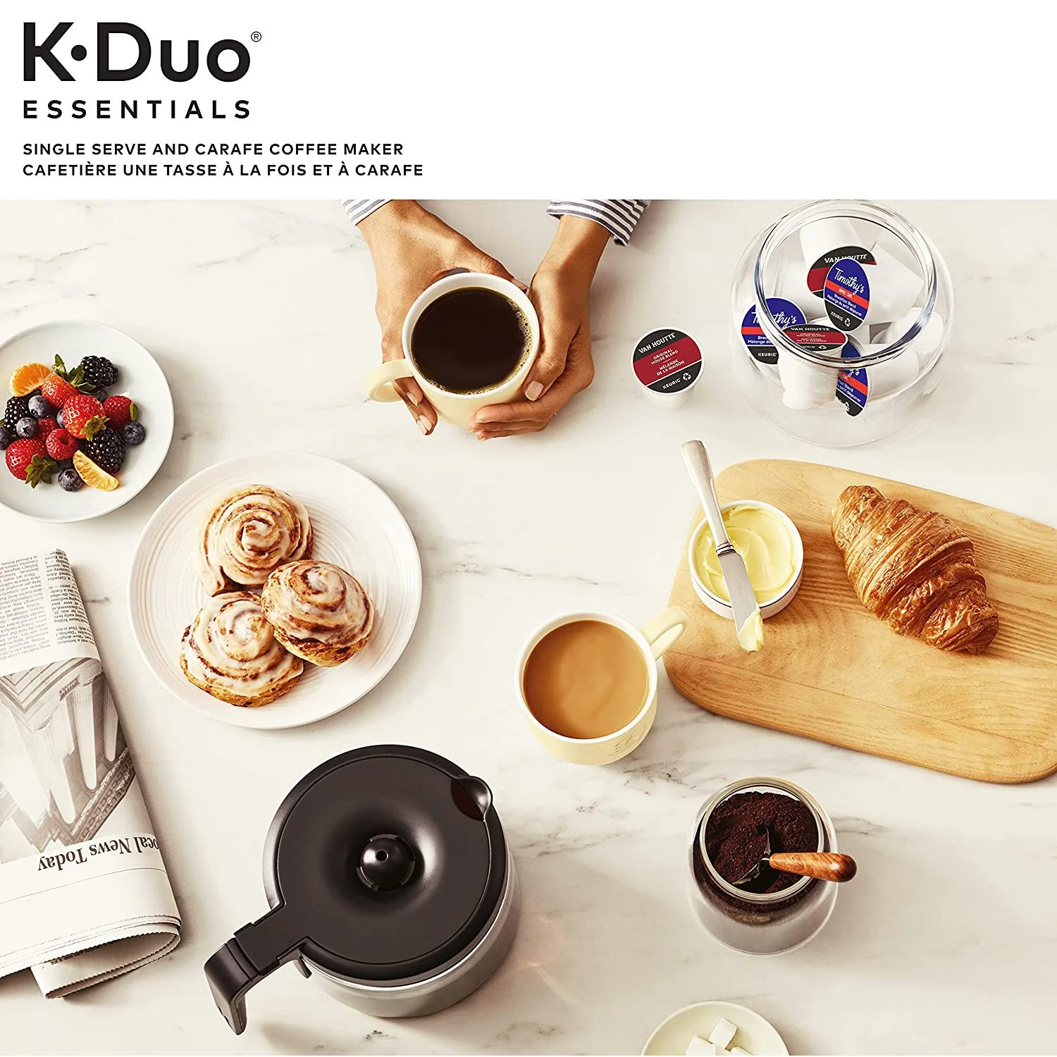 Keurig K-Duo Essentials 2-in-1 Coffee Maker for K-Cup Pods/12-Cup Carafe Factory Refurb - Image 8