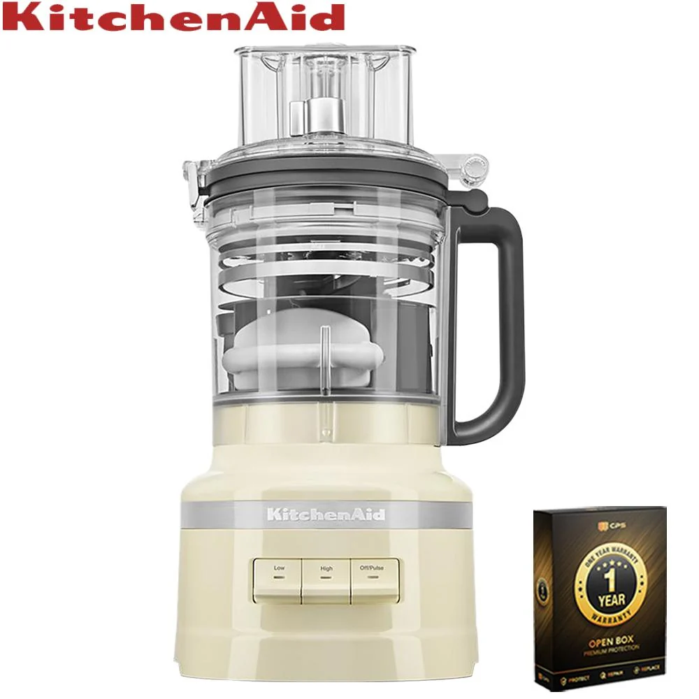 KitchenAid 13-Cup All In One Food Processor; Cream White (Open Box) + 1 Year Warranty