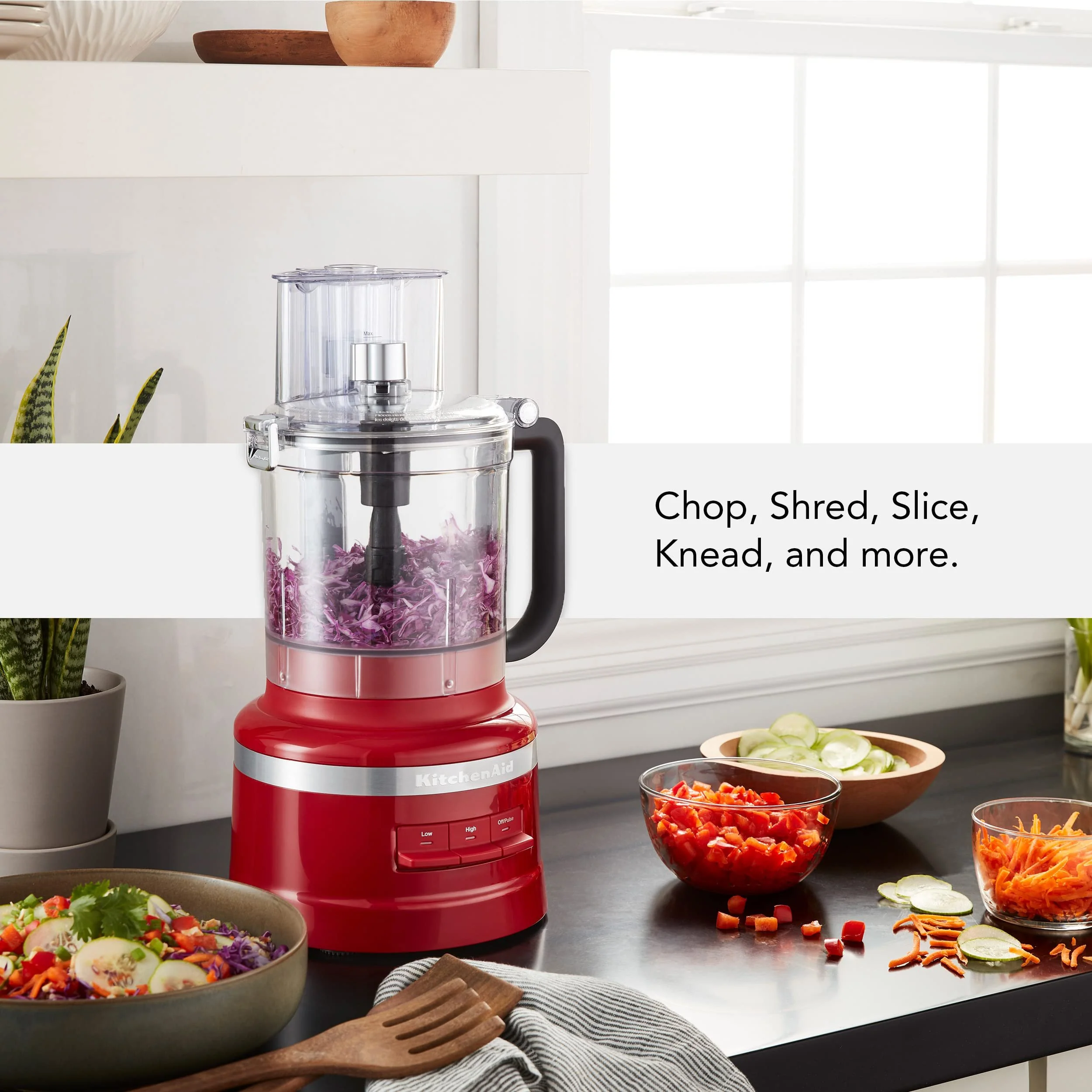 KitchenAid 13-Cup All In One Food Processor, Empire Red - Image 3