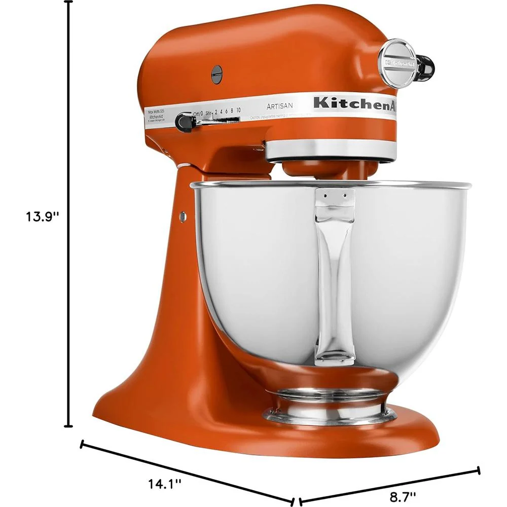 KitchenAid Artisan Series 5-Quart Tilt-Head Stand Mixer in Orange - Open Box - Image 8