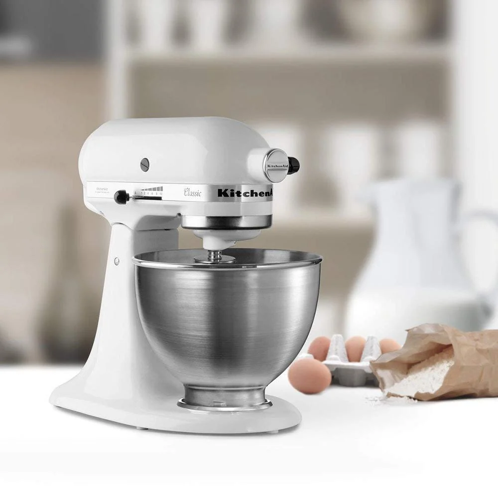 KitchenAid Classic Series 4.5 Quart Tilt-Head Stand Mixer, White (K45SS) - Open Box - Image 10