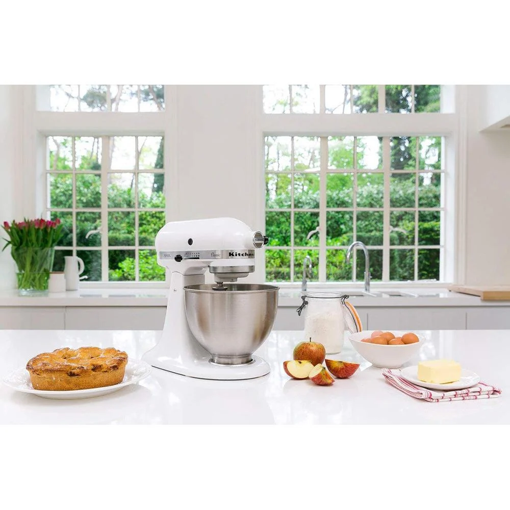 KitchenAid Classic Series 4.5 Quart Tilt-Head Stand Mixer, White (K45SS) - Open Box - Image 11