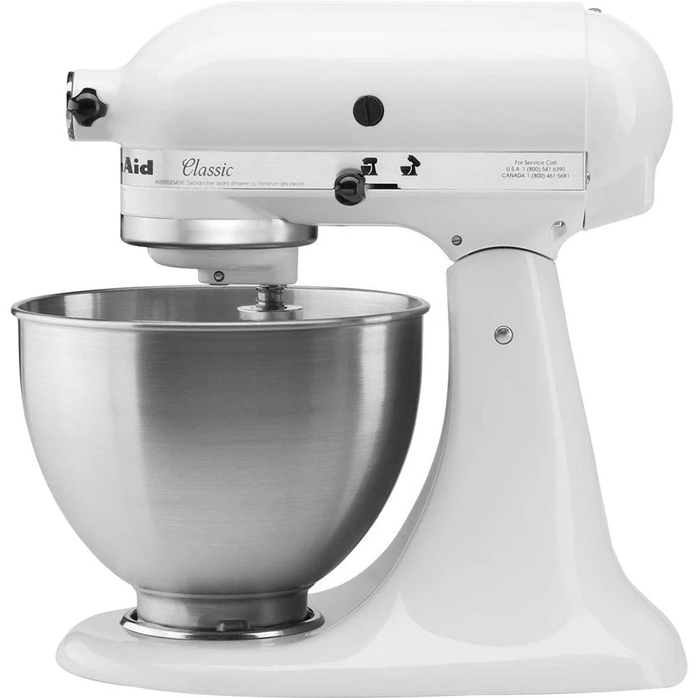 KitchenAid Classic Series 4.5 Quart Tilt-Head Stand Mixer, White (K45SS) - Open Box - Image 3