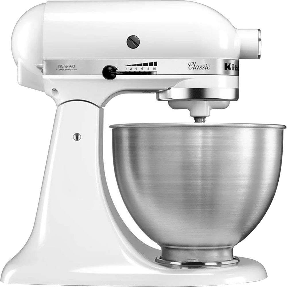 KitchenAid Classic Series 4.5 Quart Tilt-Head Stand Mixer, White (K45SS) - Open Box - Image 4