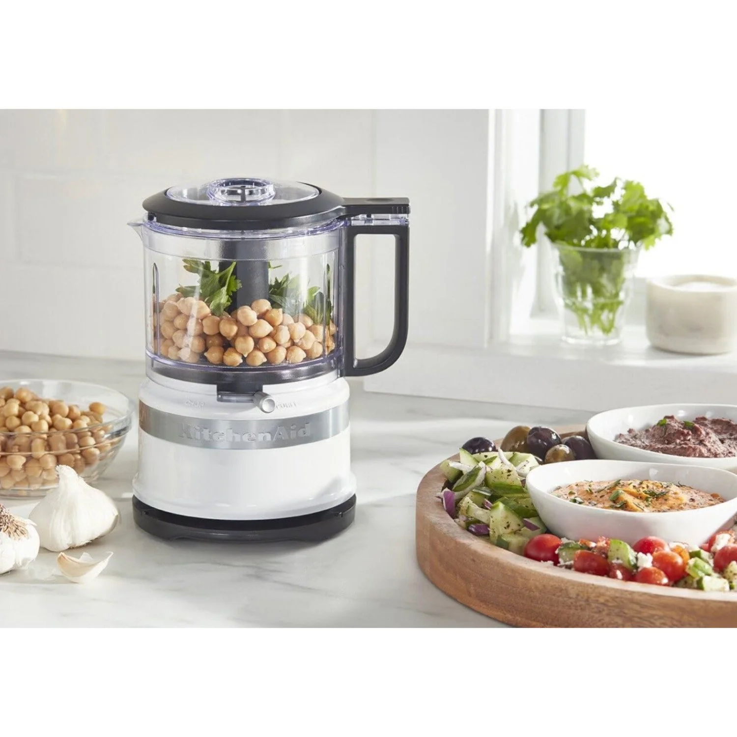 KitchenAid KFC3516WH 3.5 Cup Food Processor, White - Image 2