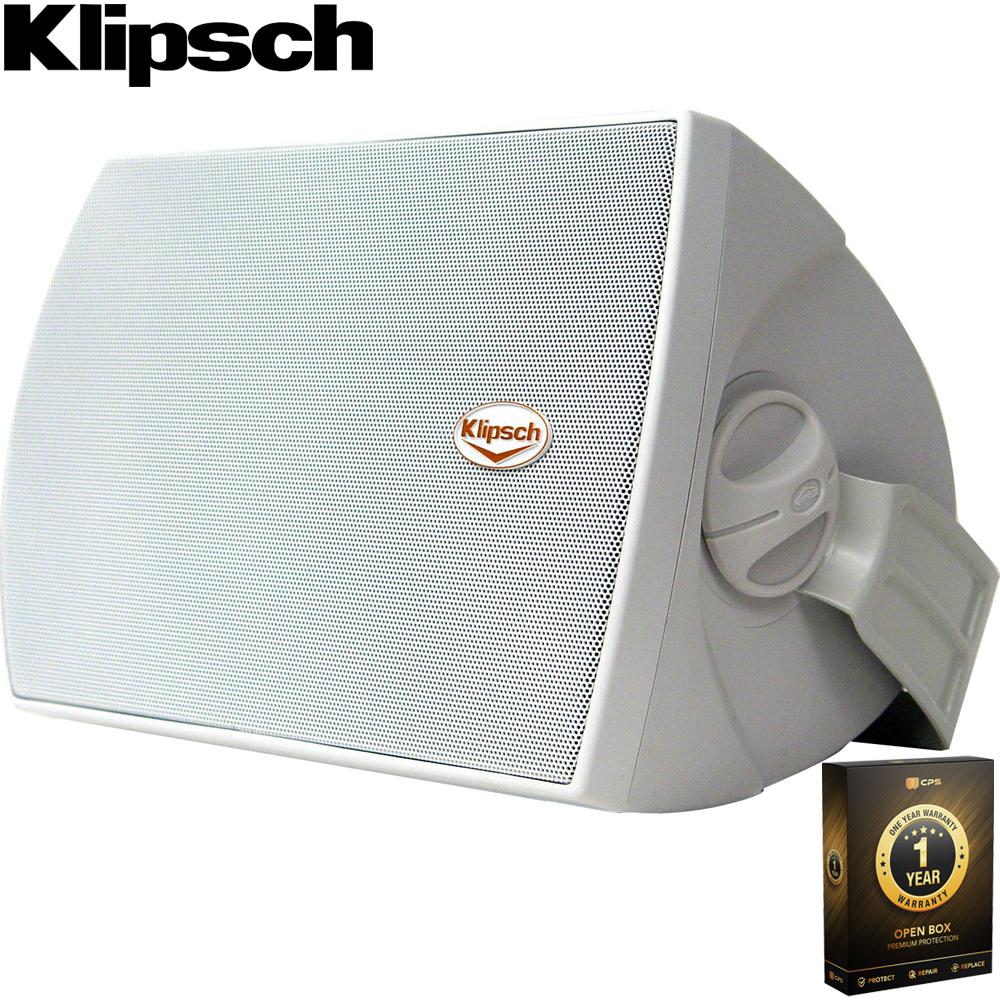 Klipsch AW-650 All-Weather Outdoor Speakers; Pair (White) (Open Box) + 1 Year Warranty